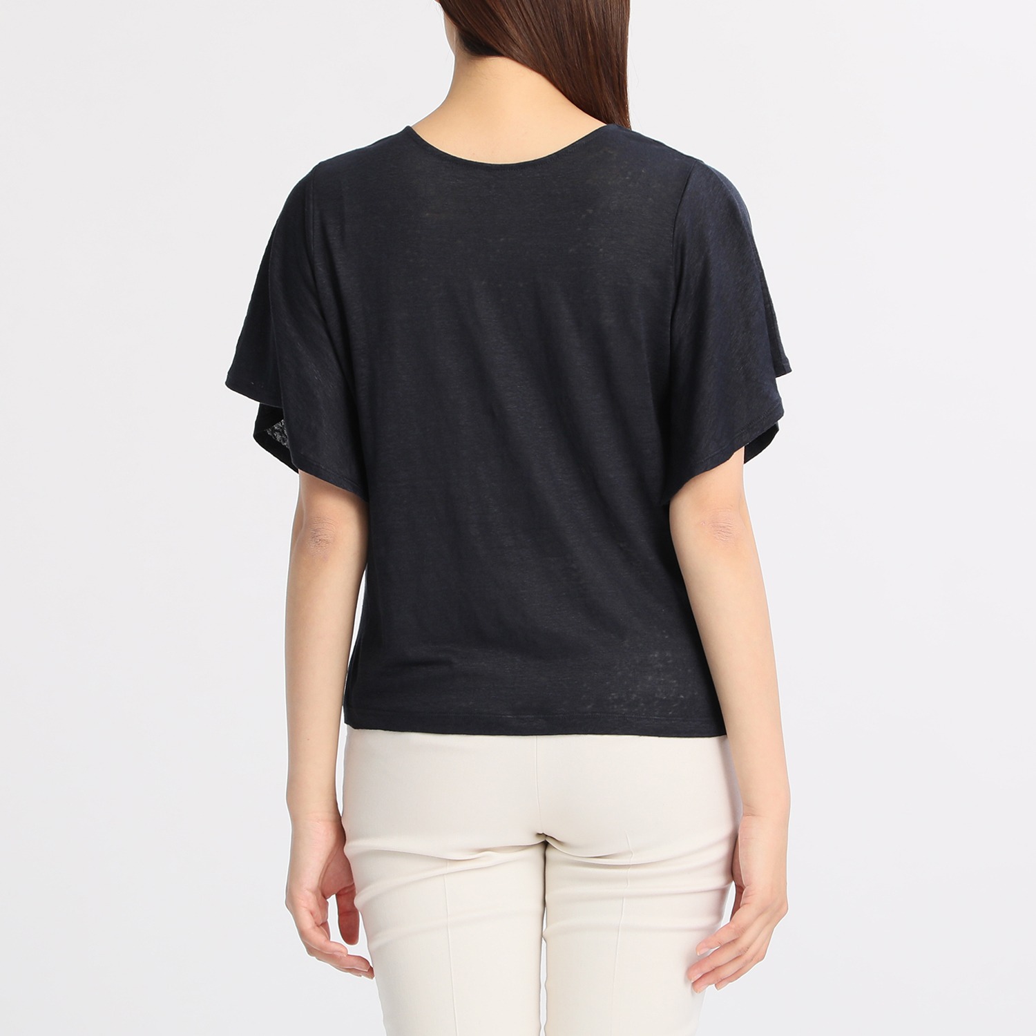 バーチ　ドゥエ
ノルマンディー産リネン
フレアースリーブ
２ウェイプルオーバー