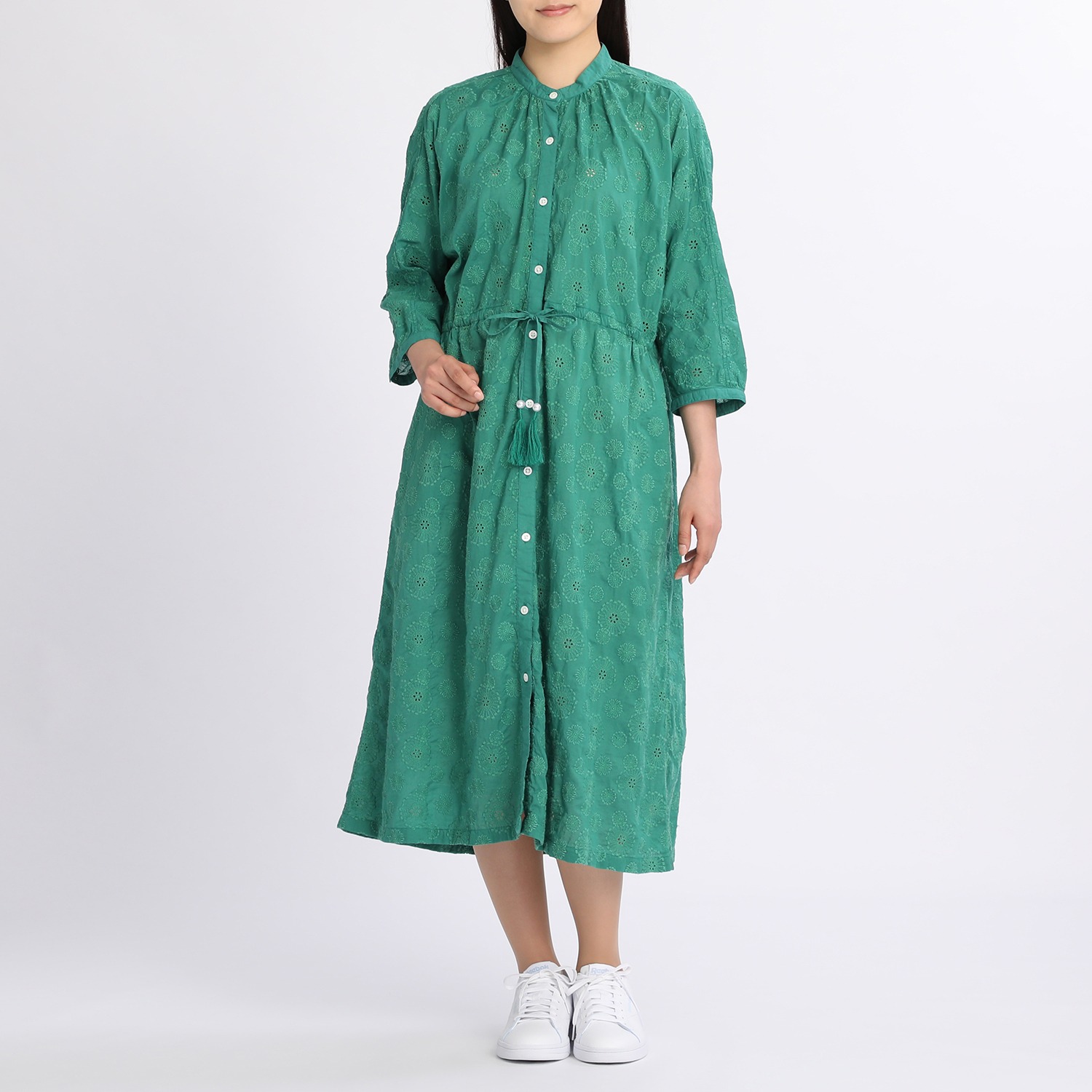 ラ　ヴァーグ　デトワール
インド綿
総刺しゅう
２ウェイシャツワンピース