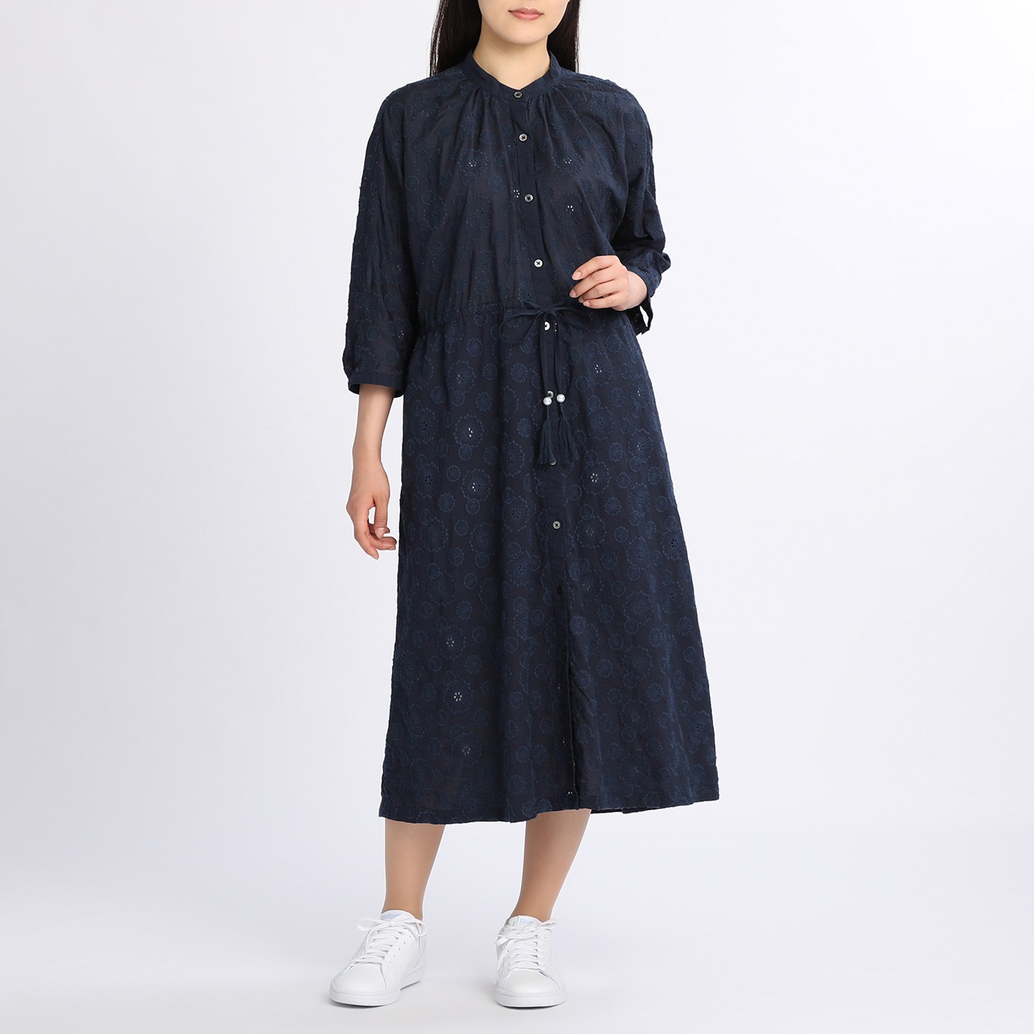 ラ　ヴァーグ　デトワール
インド綿
総刺しゅう
２ウェイシャツワンピース