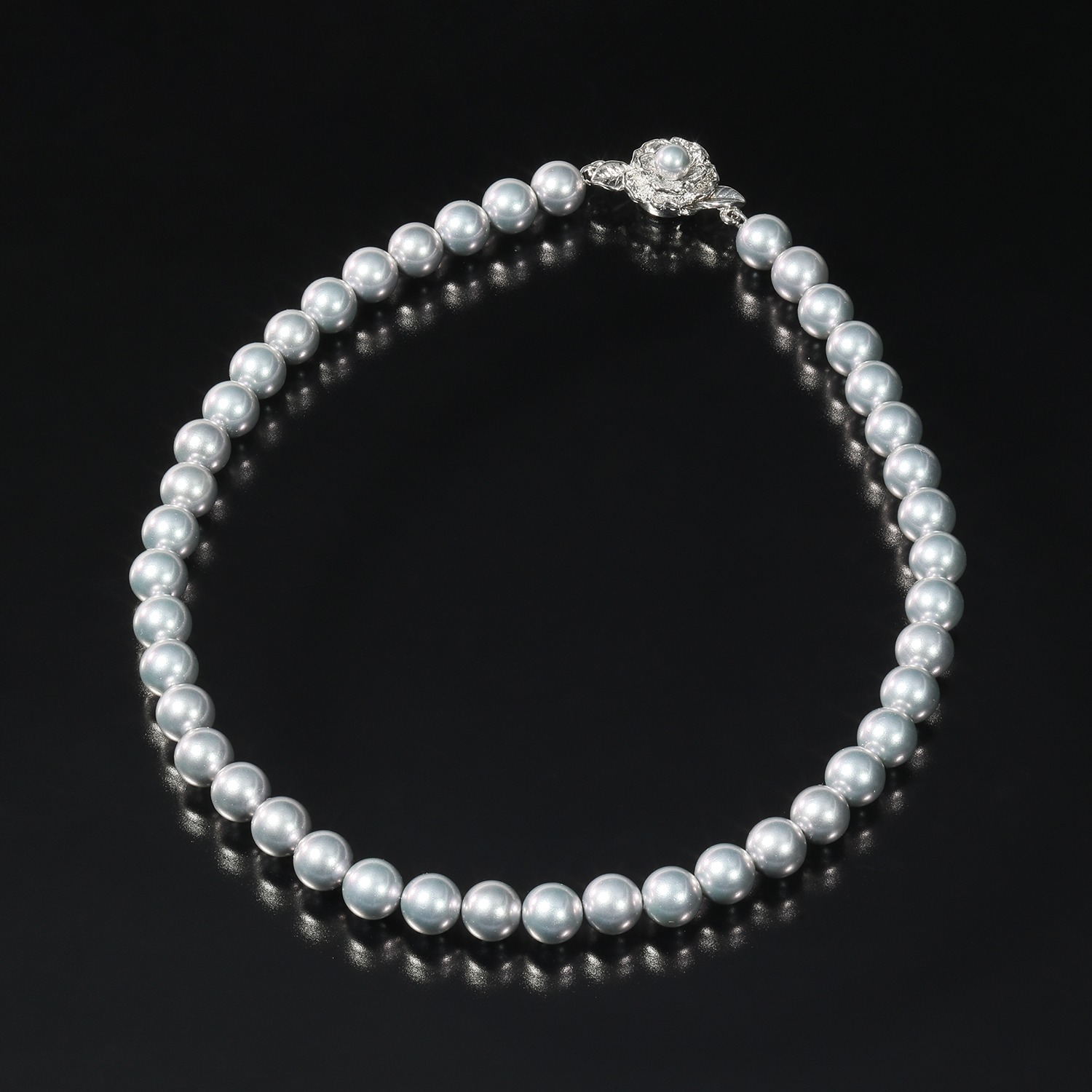 ＜３６ｃｍ・スリム＞ プレミアムパール 貝パールネックレス 