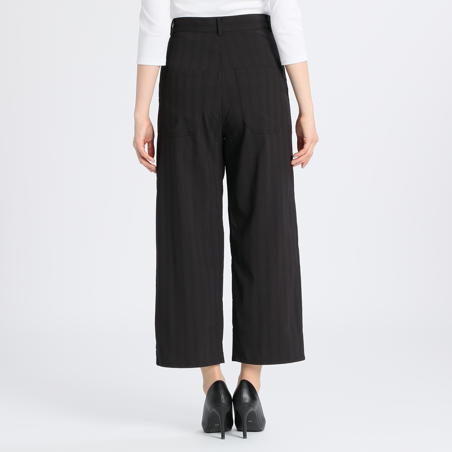 キリ　エ　キリ
ジャガード
ストライプ柄
ワイドパンツ