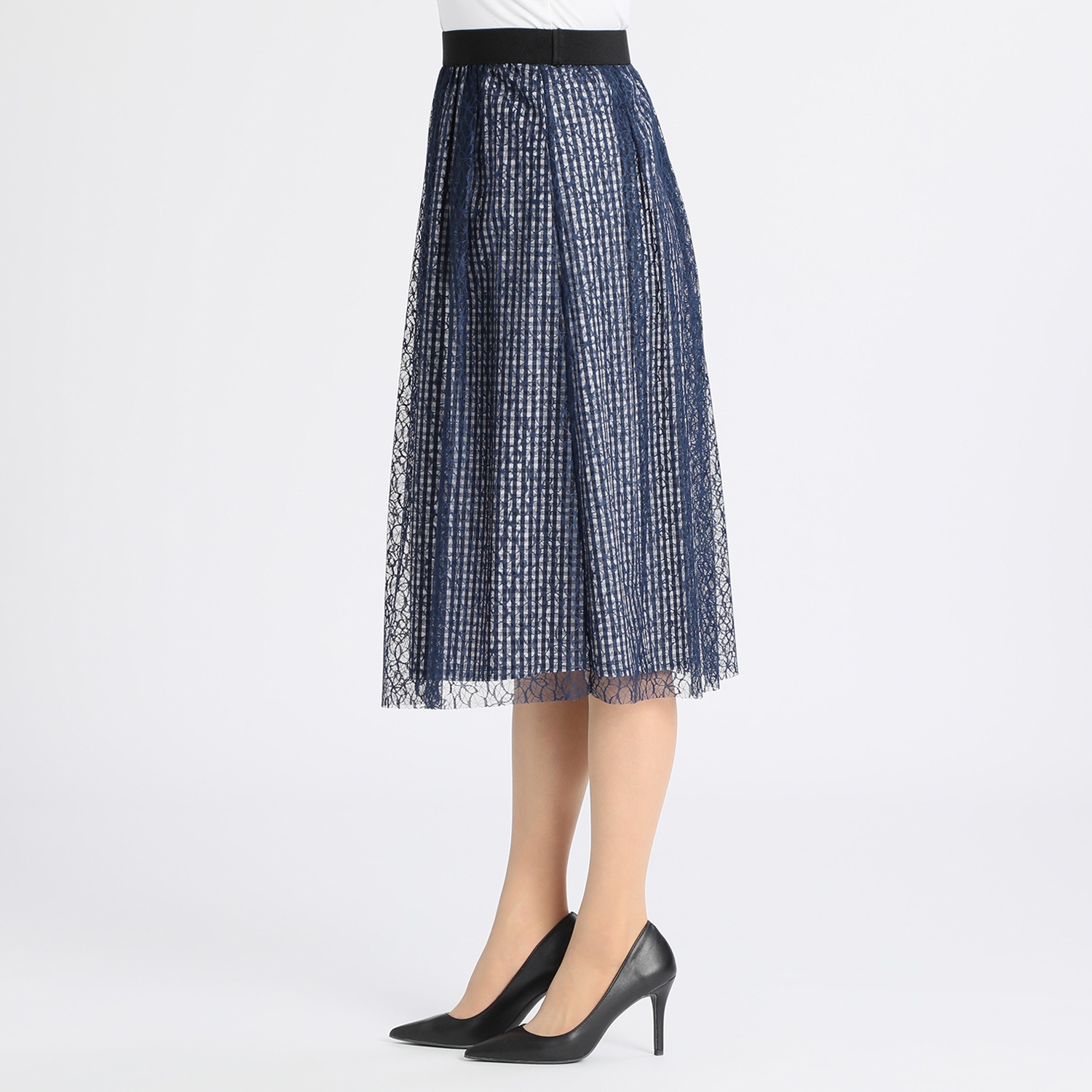 ボン・サンス
チュールレース
レイヤードデザイン
チェック柄スカート