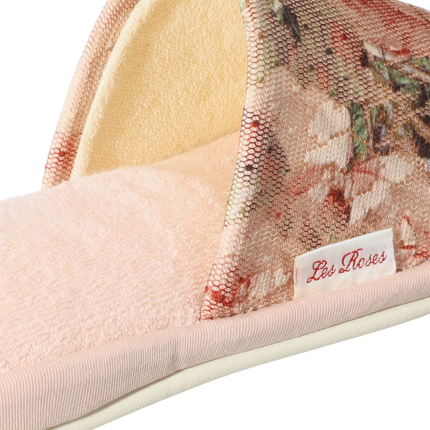 ラ　ルイス ルドゥーテ田園柄 レースマルチマット＆スリッパセット