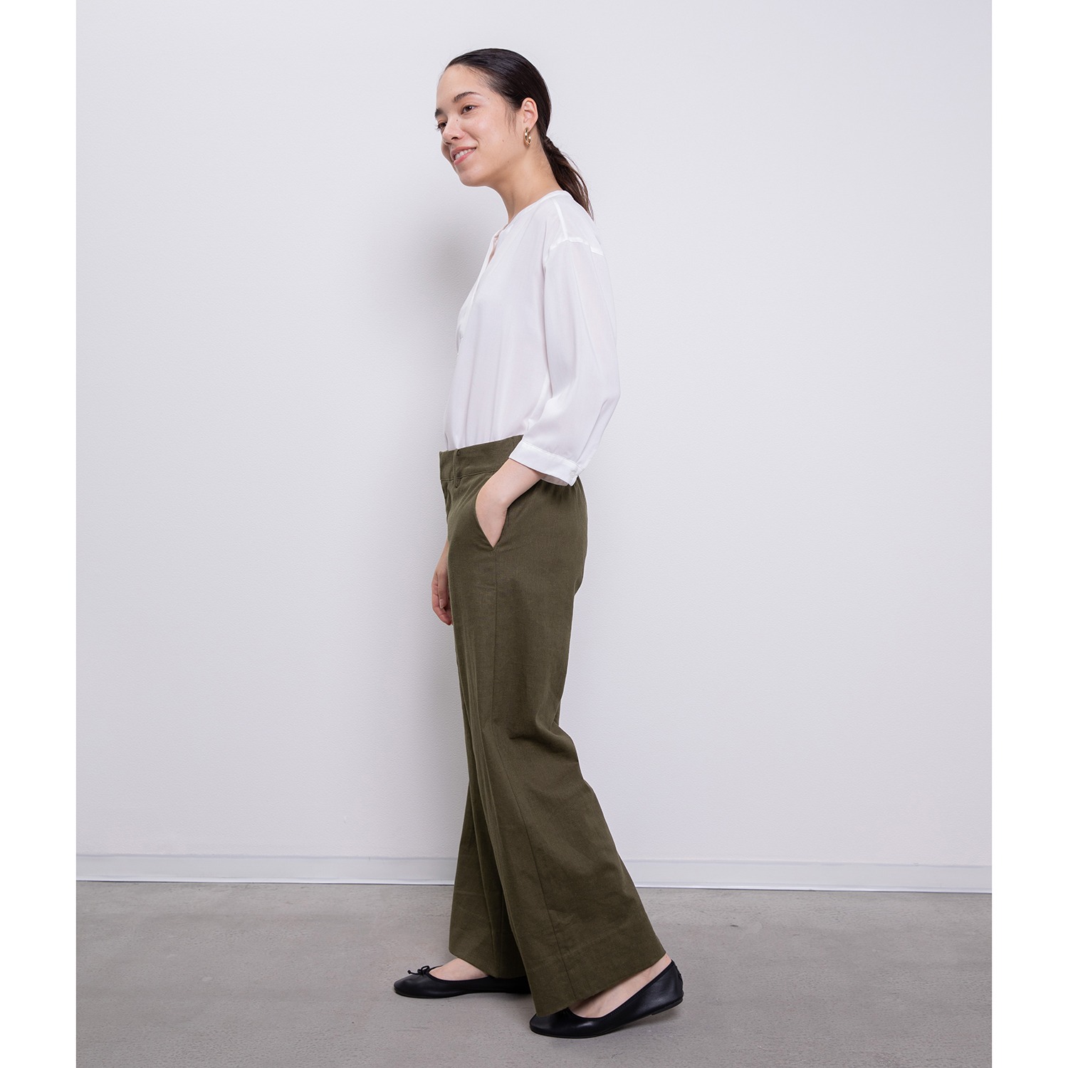 オルテンジア
麻混
ワイドパンツ