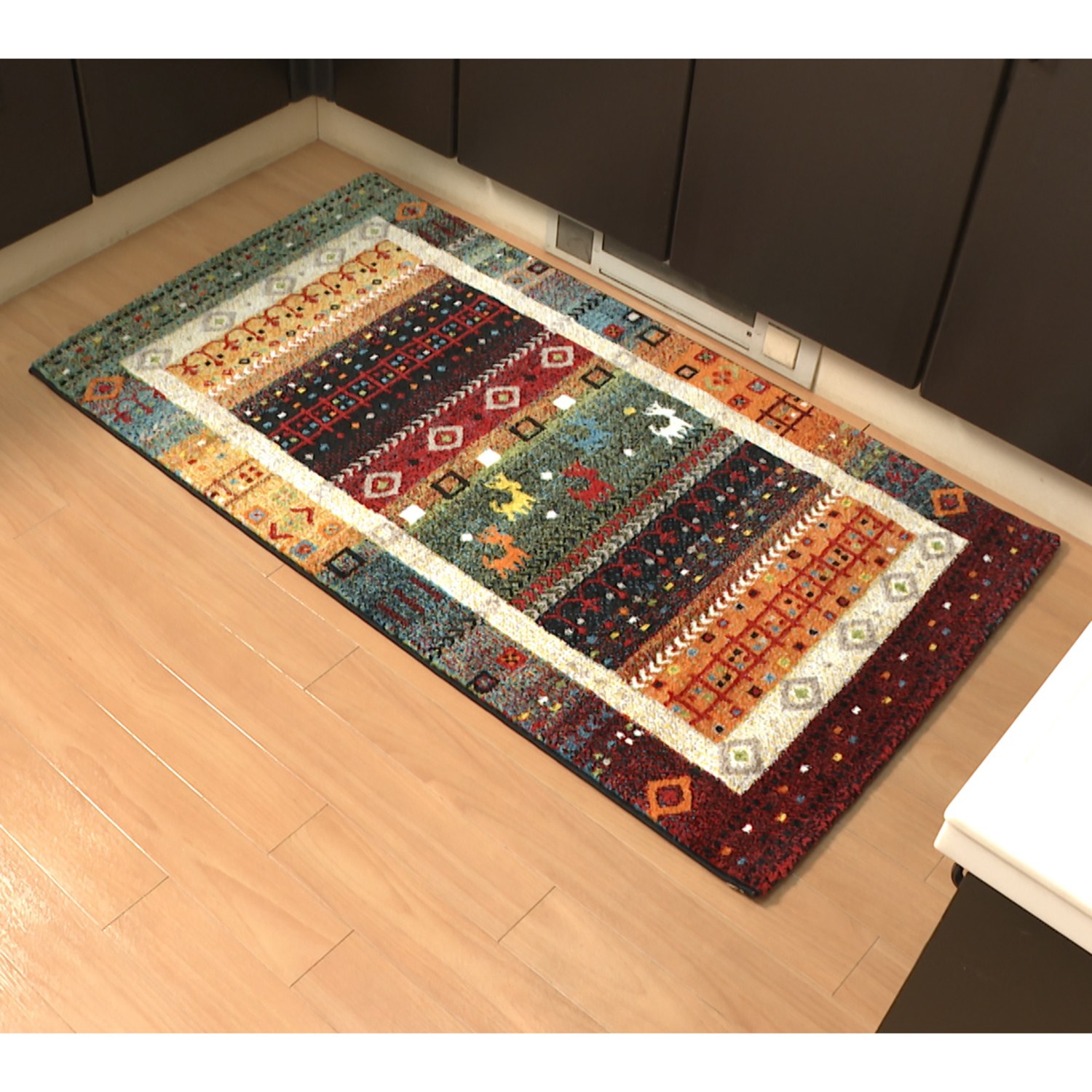 イケヒコ ふんわりソフトな ボリューム感！ トルコ製　ギャベ調 ウィルトン織 インテリアマット “プラテリア”