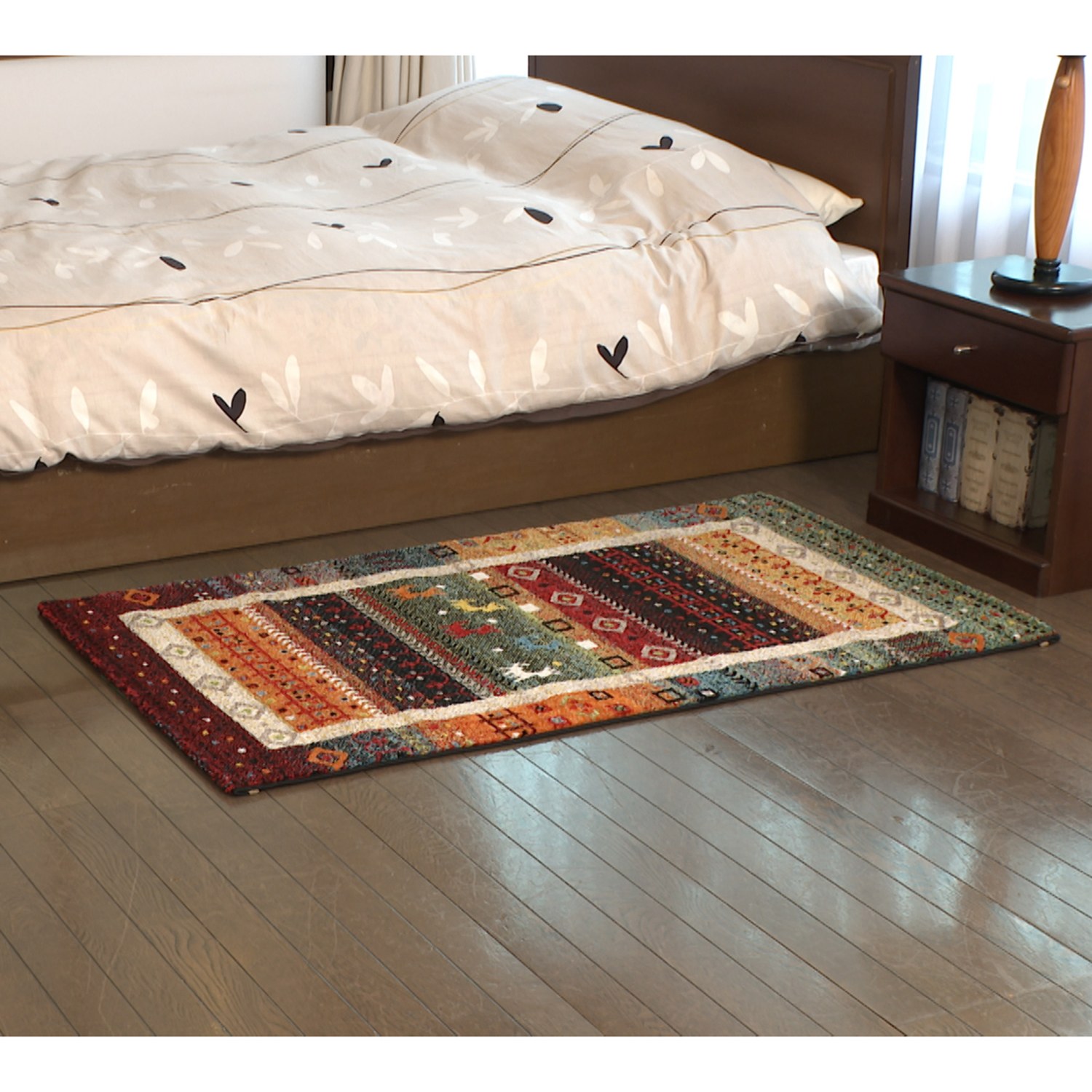 イケヒコ ふんわりソフトな ボリューム感！ トルコ製　ギャベ調 ウィルトン織 インテリアマット “プラテリア”