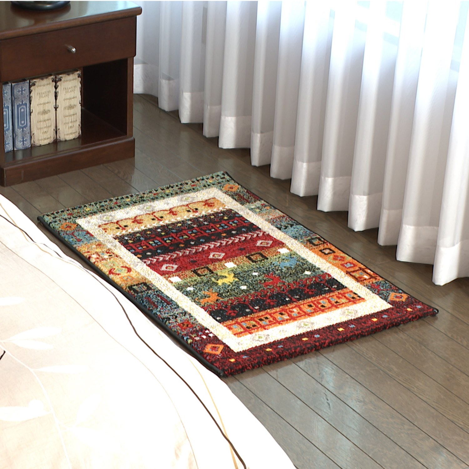 イケヒコ ふんわりソフトな ボリューム感！ トルコ製　ギャベ調 ウィルトン織 玄関マット “プラテリア”