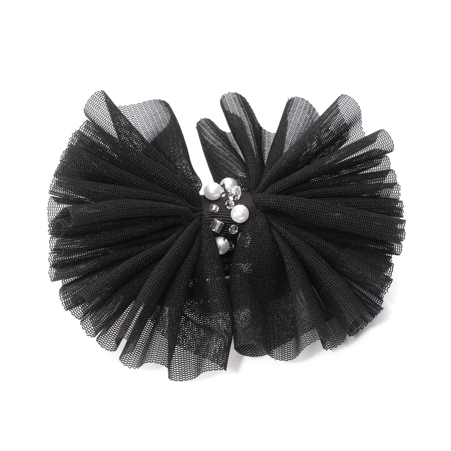 パールビジュウ付 チュールレース ハグバンスクリップ