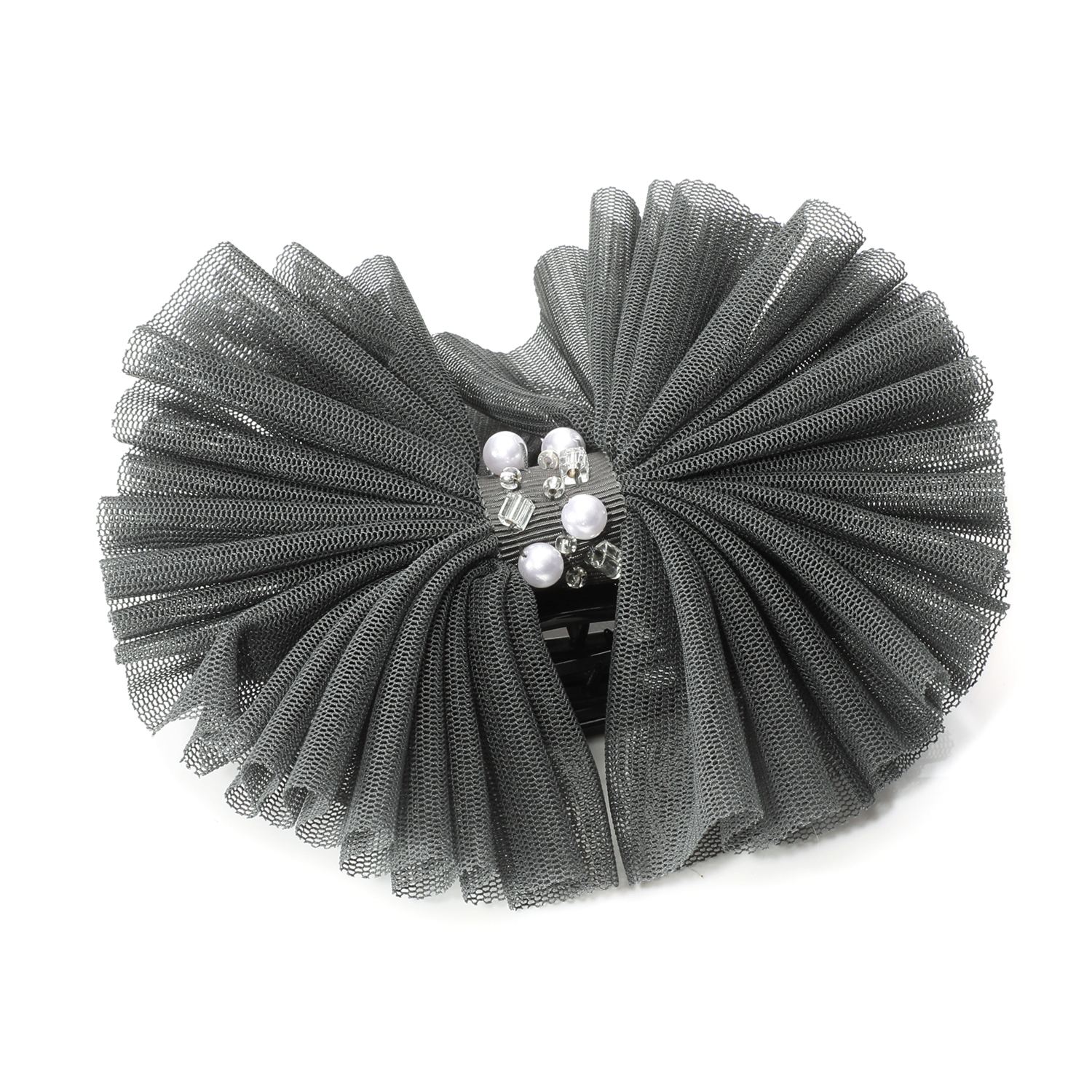 パールビジュウ付 チュールレース ハグバンスクリップ