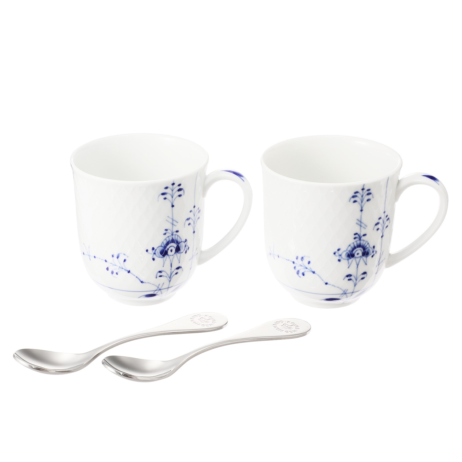 ロイヤル　コペンハーゲン ブルーパルメッテ マグカップペア スプーン付