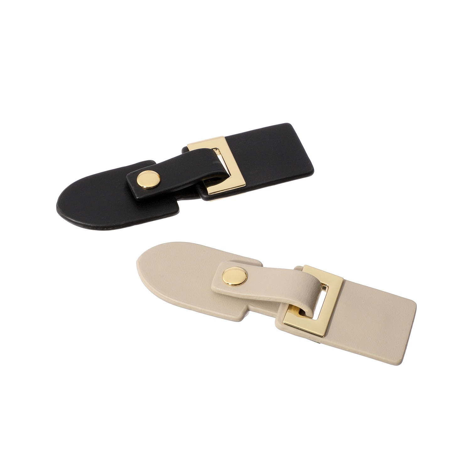 リジェップ ずれ落ちを防止しておしゃれにアレンジ！ レザーストールクリップ ２個セット