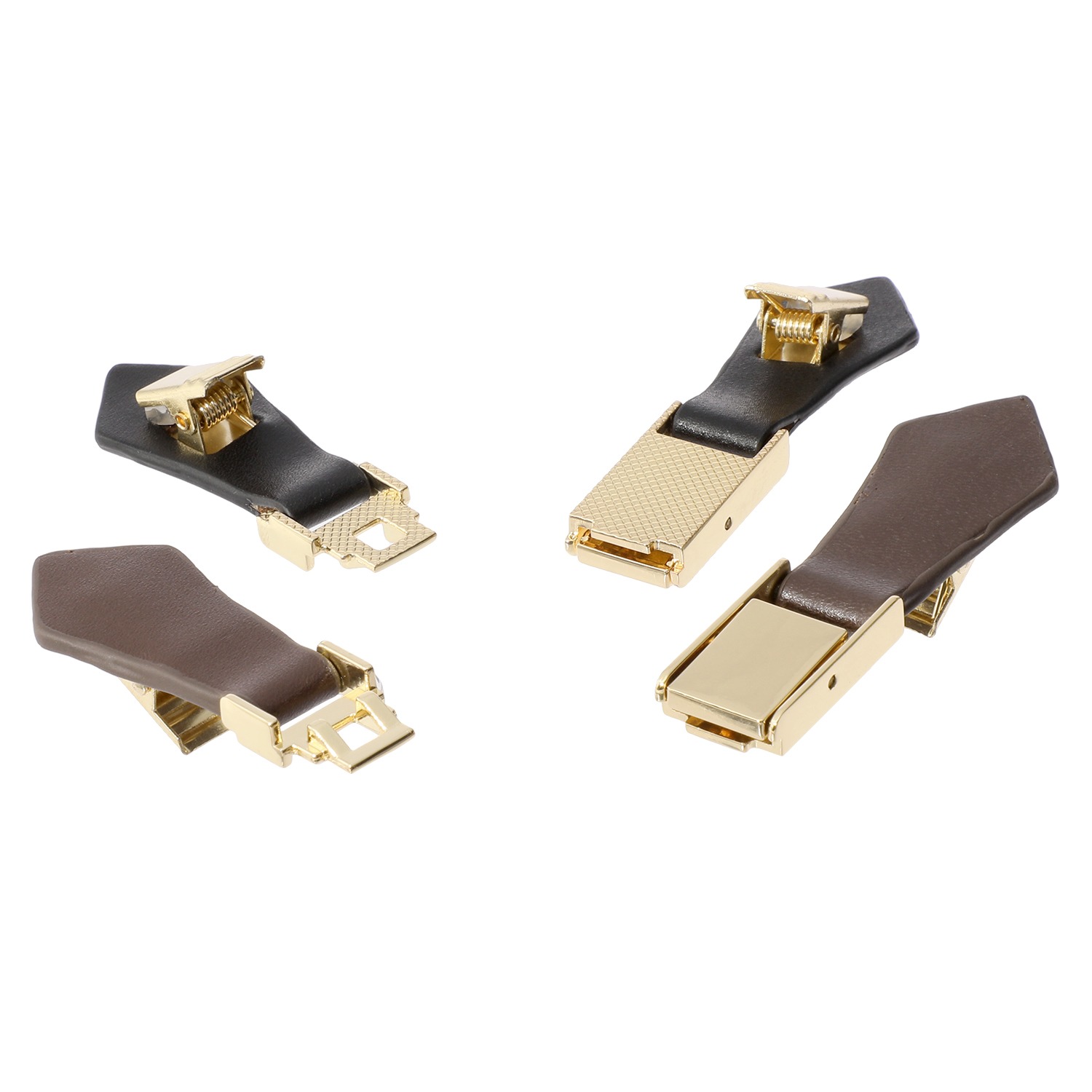 リジェップ ずれ落ちを防止しておしゃれにアレンジ！ レザーストールクリップ ２個セット