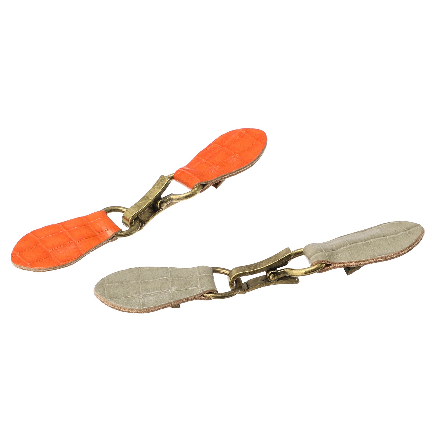 リジェップ おしゃれにアレンジ！ レザーストールクリップ プレミアム２個セット