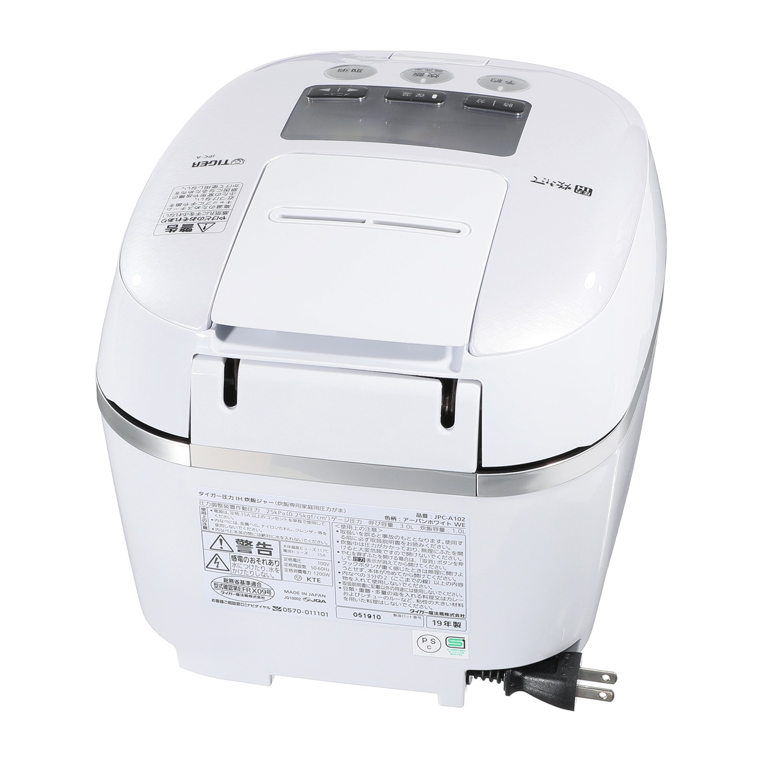 ＜５．５合＞ タイガー 熱流＆熱封 土鍋コーティング 圧力ＩＨ炊飯ジャー “炊きたて”