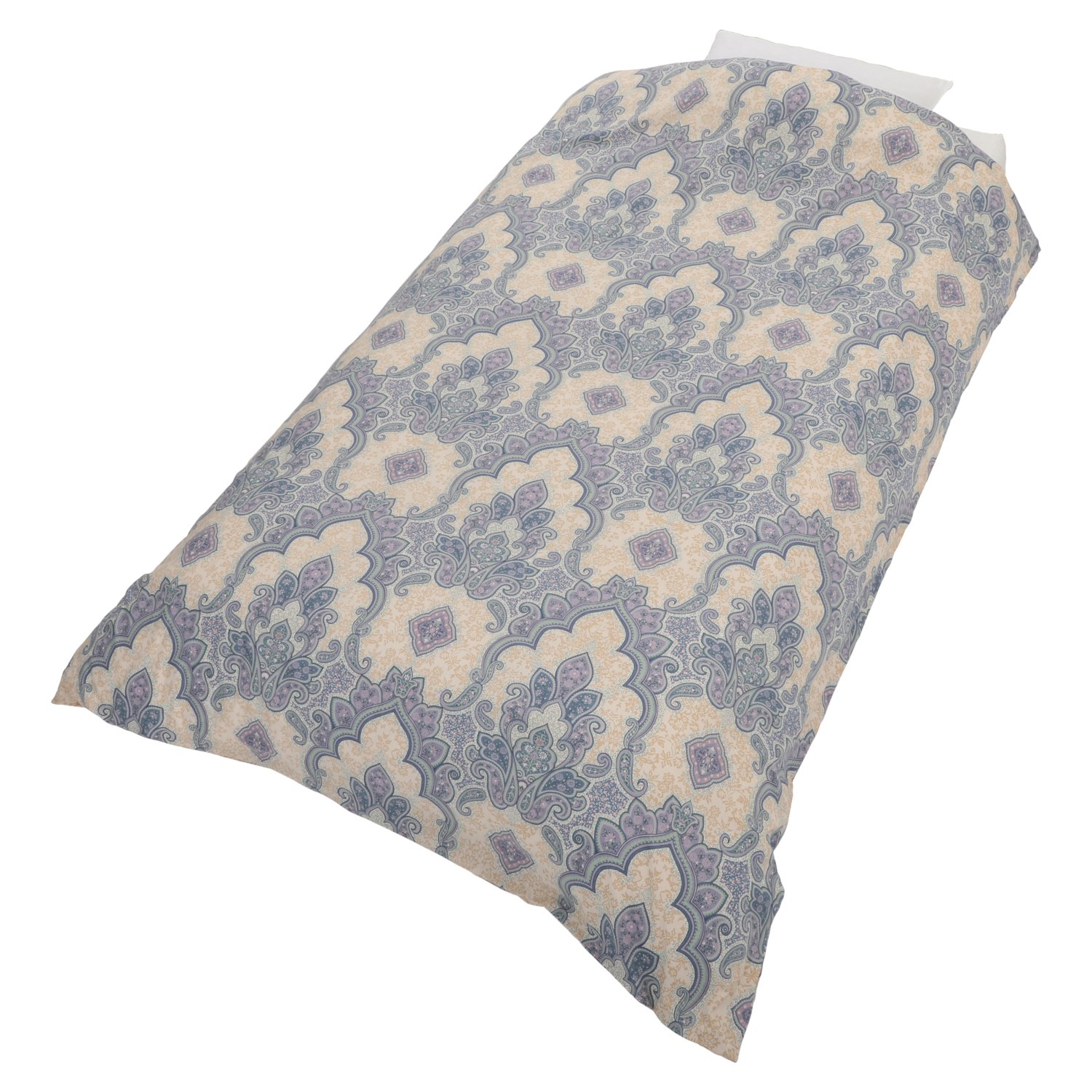 ＜シングル＞ 西川 羽毛ふとんにおすすめ！ 両サイドファスナーで 出し入れらくらく コットン１００％ 掛けふとんカバー 