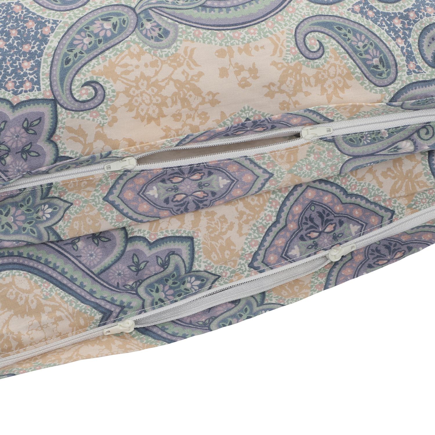 ＜シングル＞ 西川 羽毛ふとんにおすすめ！ 両サイドファスナーで 出し入れらくらく コットン１００％ 掛けふとんカバー 