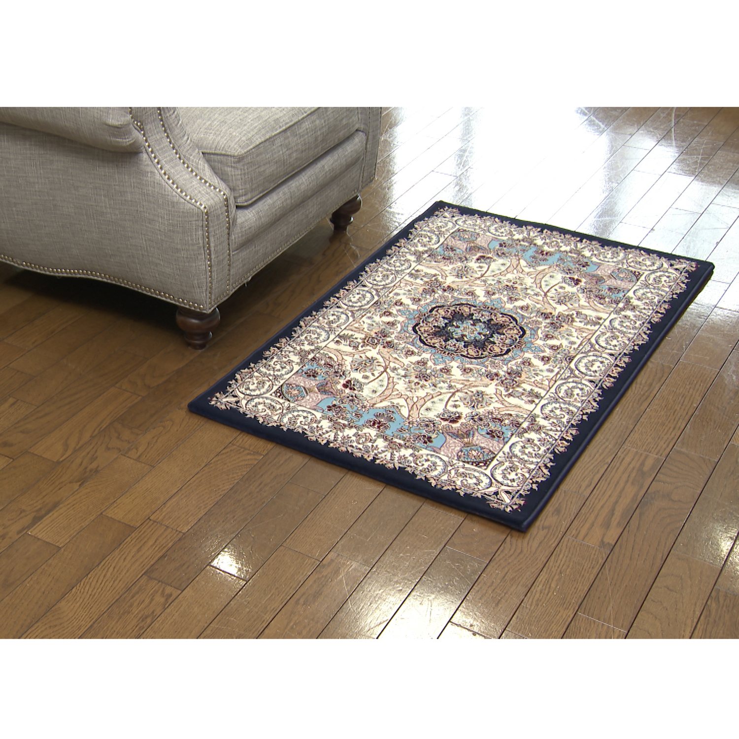 エジプト製 緻密な織りと 柔らかく繊細な肌触り ウィルトン織 高級ペルシャン玄関マット “ロイヤルタピス”