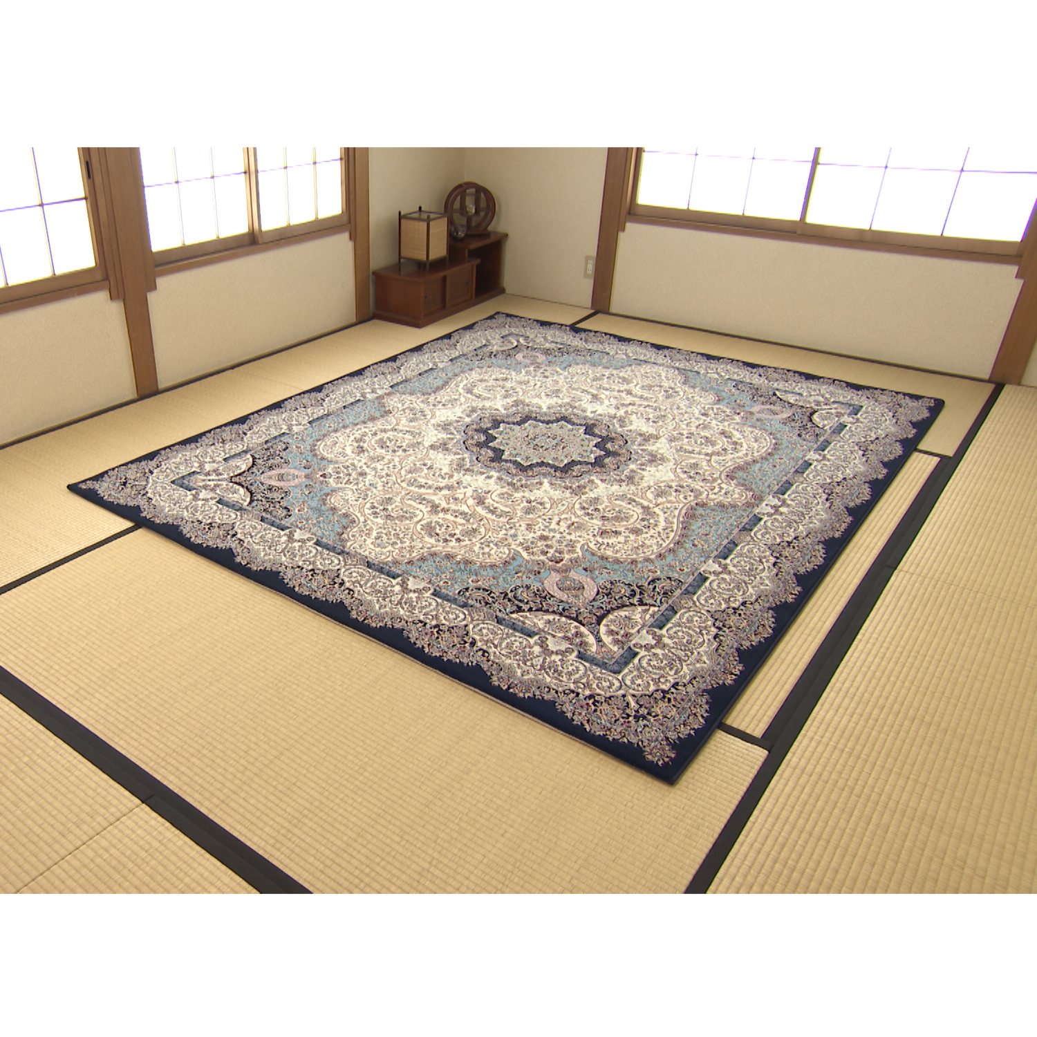 ＜２００×２５０ｃｍ＞エジプト製 緻密な織りと 柔らかく繊細な肌触り ウィルトン織 高級ペルシャンカーペット “ロイヤルタピス” 