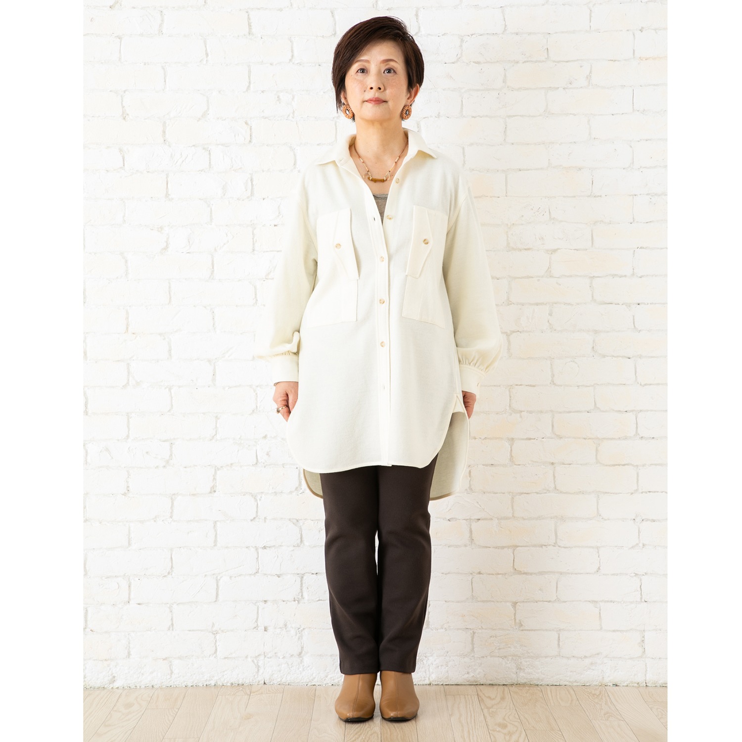 ＜股下６５ｃｍ＞ 上質ごこち 裏起毛 ゆるやかスリムパンツ