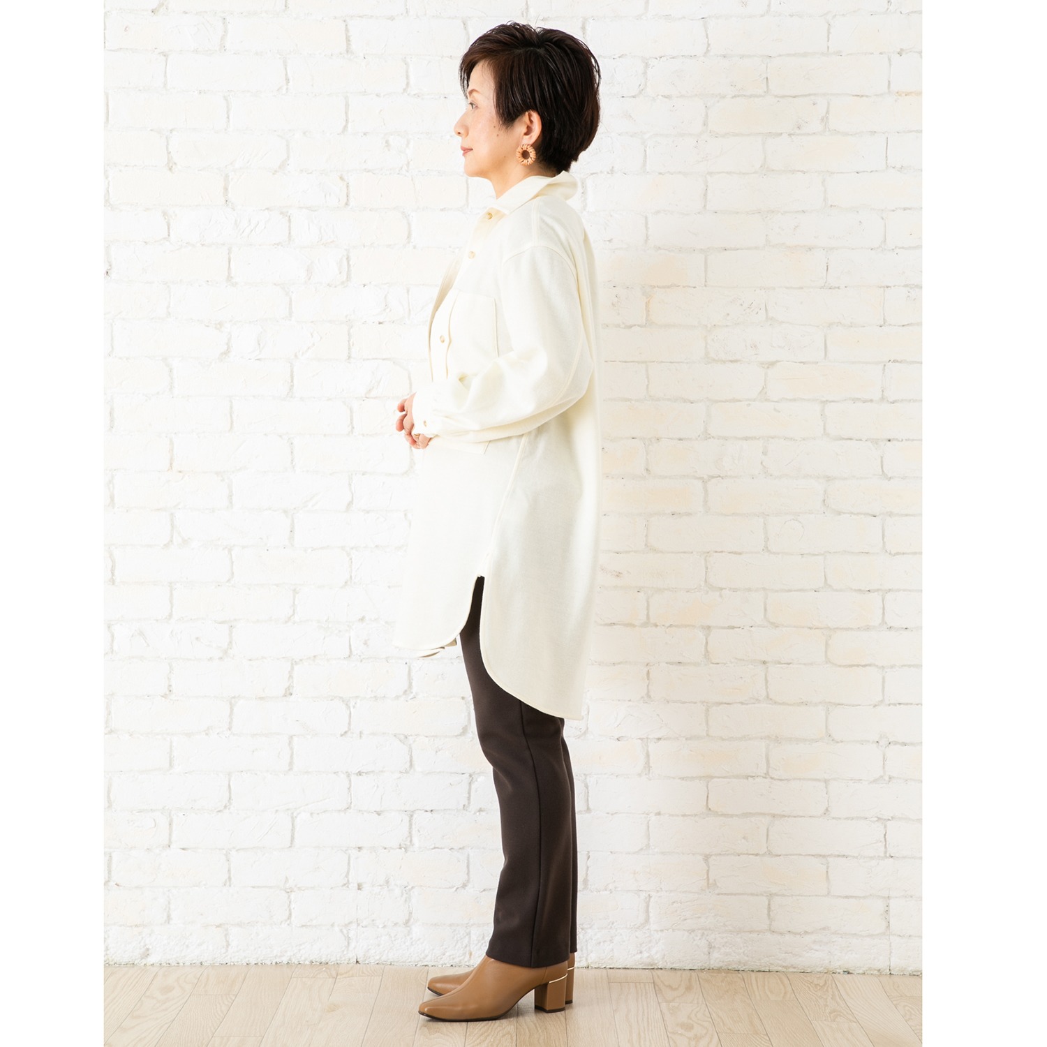 ＜股下６５ｃｍ＞ 上質ごこち 裏起毛 ゆるやかスリムパンツ