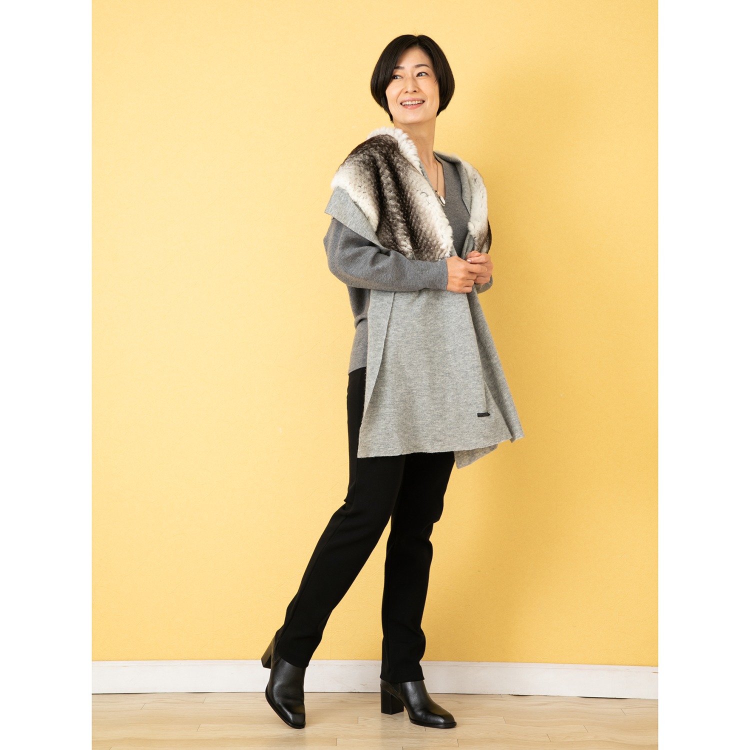 ＜股下６５ｃｍ＞ 上質ごこち 裏起毛 ゆるやかスリムパンツ