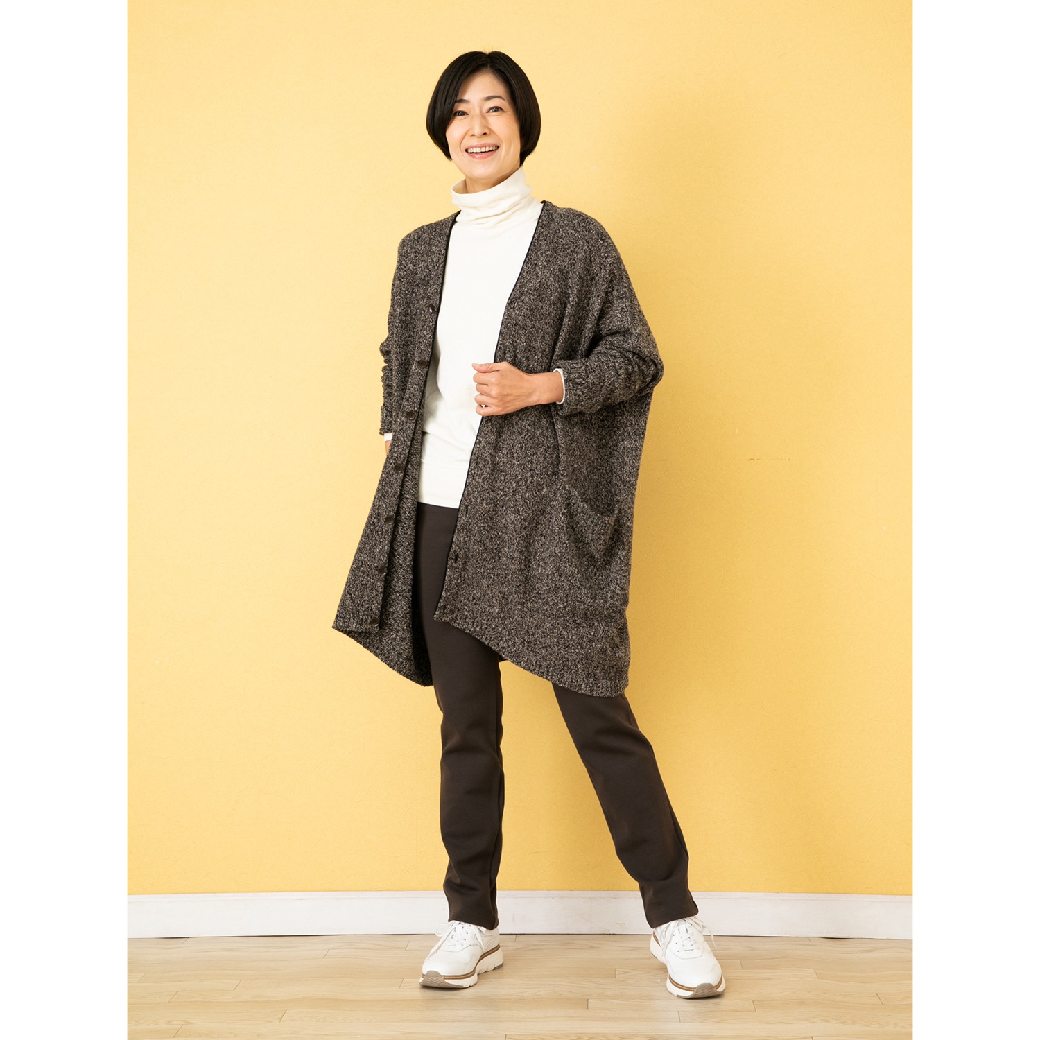 ＜股下６５ｃｍ＞ 上質ごこち 裏起毛 ゆるやかスリムパンツ