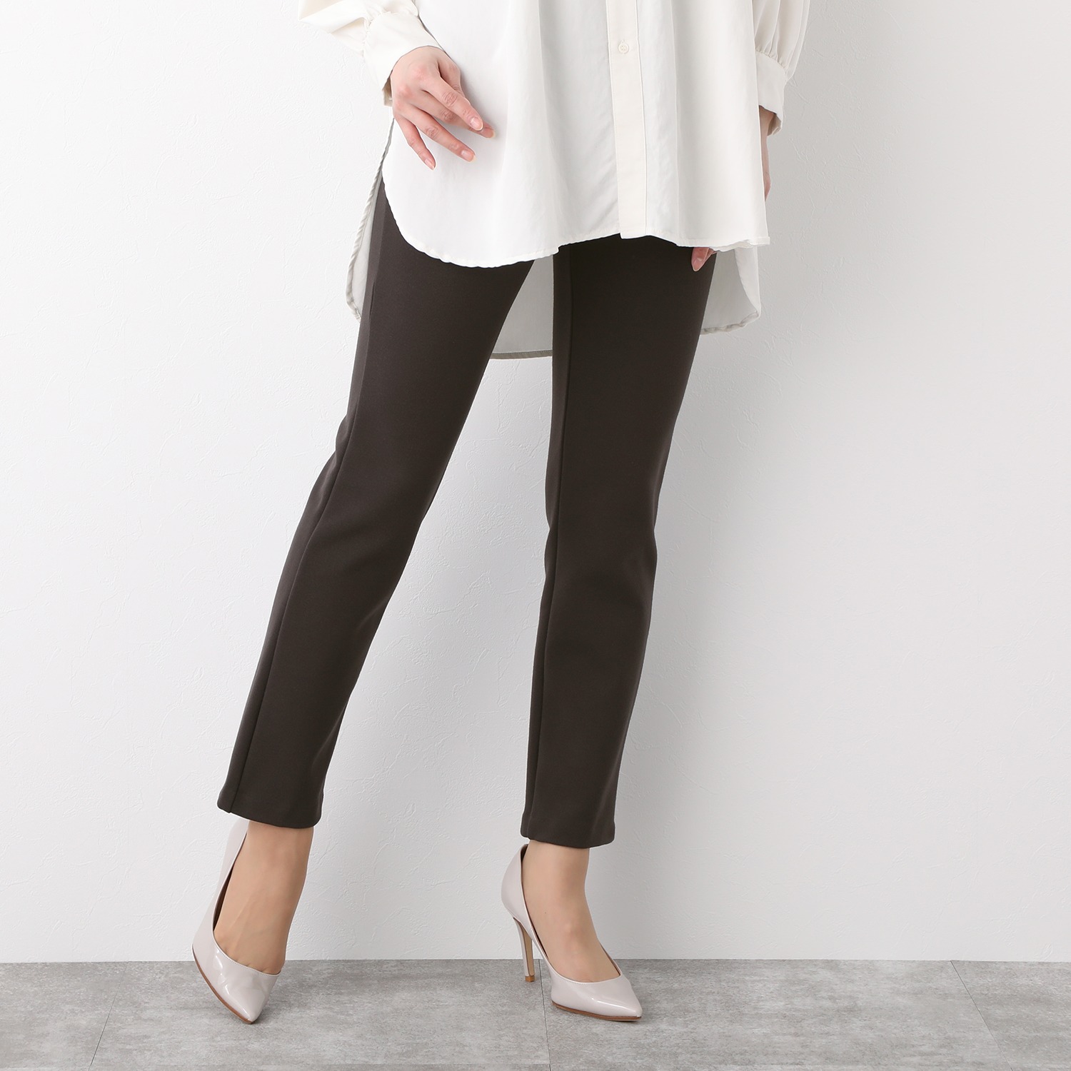 ＜股下７０ｃｍ＞ 上質ごこち 裏起毛 ゆるやかスリムパンツ