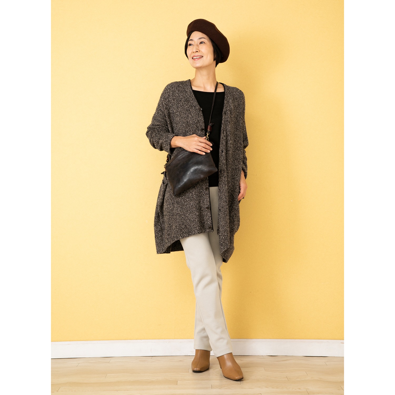 ＜股下７０ｃｍ＞ 上質ごこち 裏起毛 ゆるやかスリムパンツ