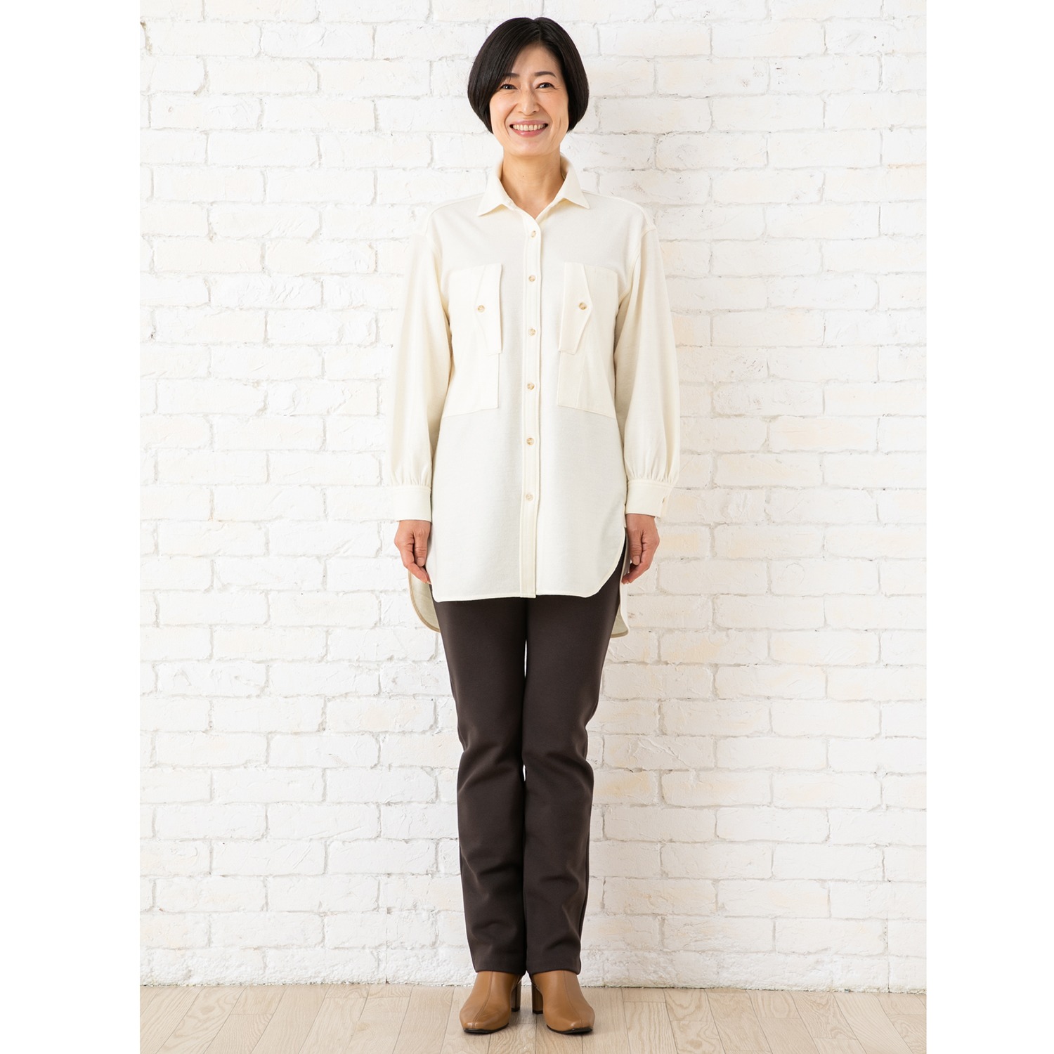 ＜股下７５ｃｍ＞ 上質ごこち 裏起毛 ゆるやかスリムパンツ