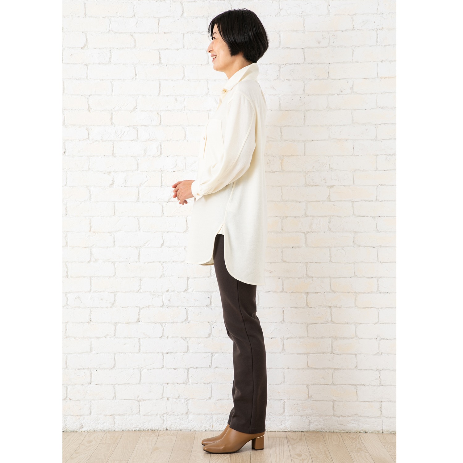 ＜股下７５ｃｍ＞ 上質ごこち 裏起毛 ゆるやかスリムパンツ