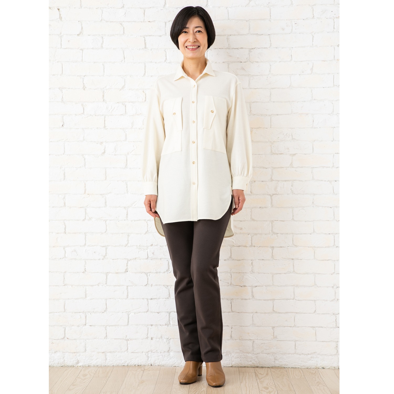 ＜股下７５ｃｍ＞ 上質ごこち 裏起毛 ゆるやかスリムパンツ