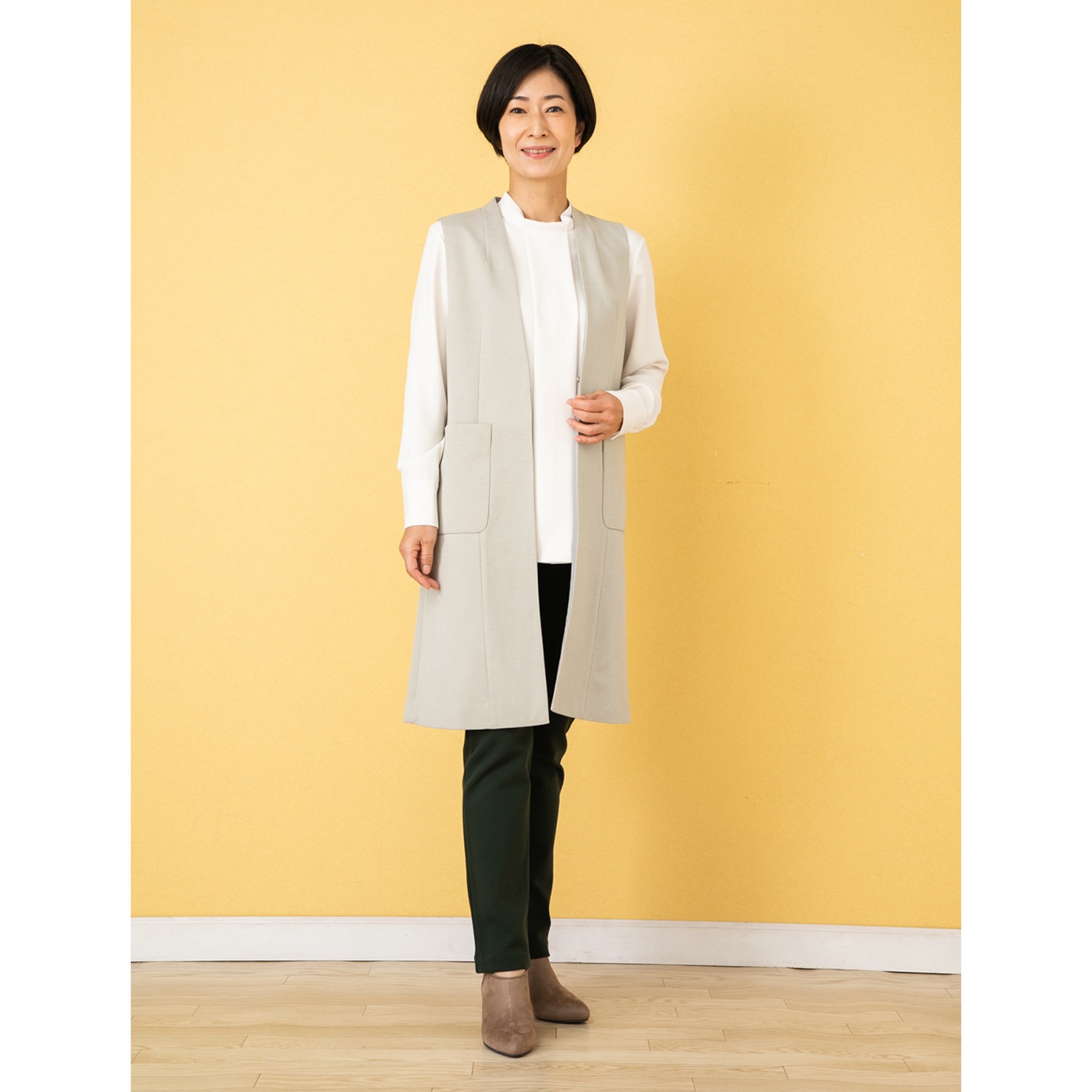 ＜股下７５ｃｍ＞ 上質ごこち 裏起毛 ゆるやかスリムパンツ