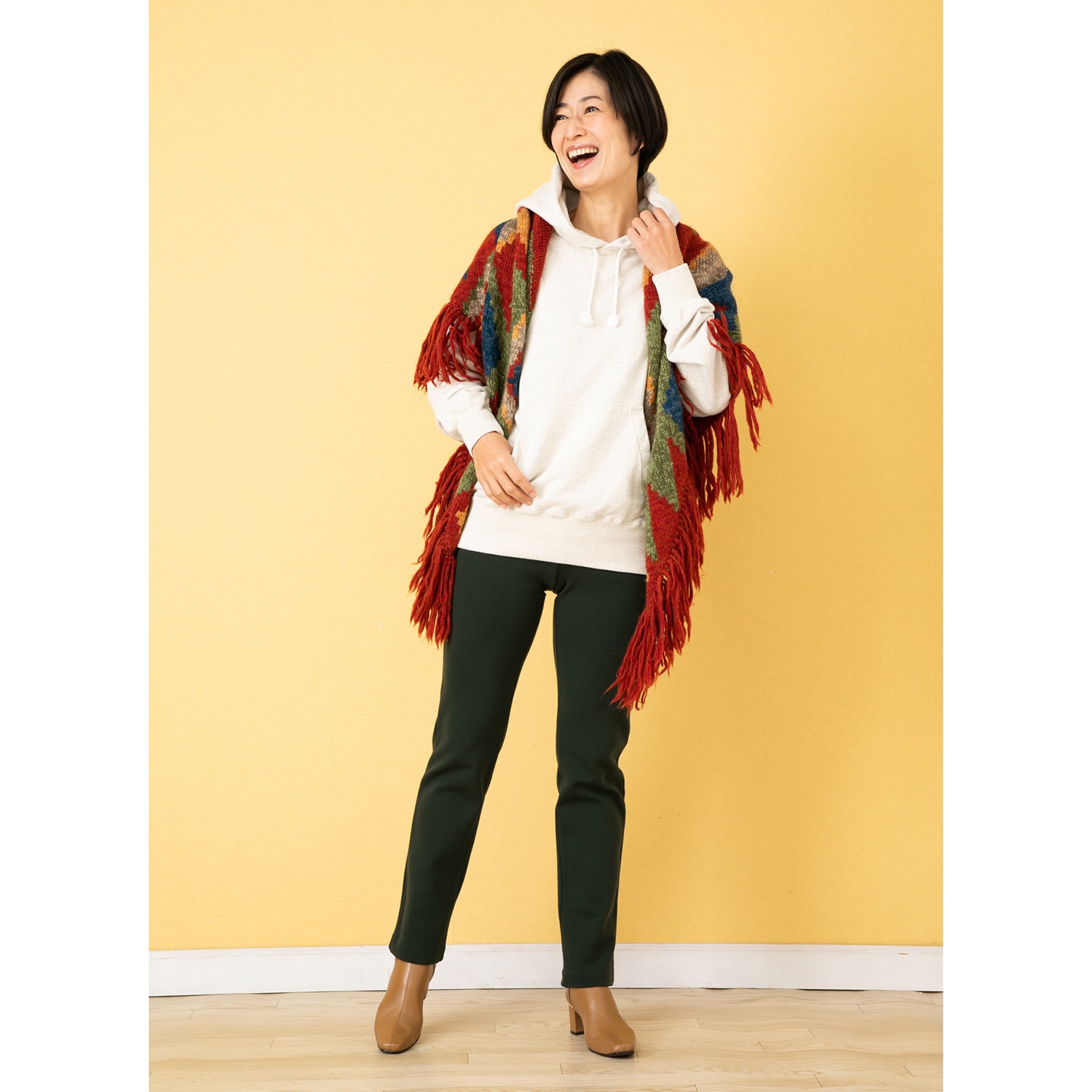 ＜股下７５ｃｍ＞ 上質ごこち 裏起毛 ゆるやかスリムパンツ