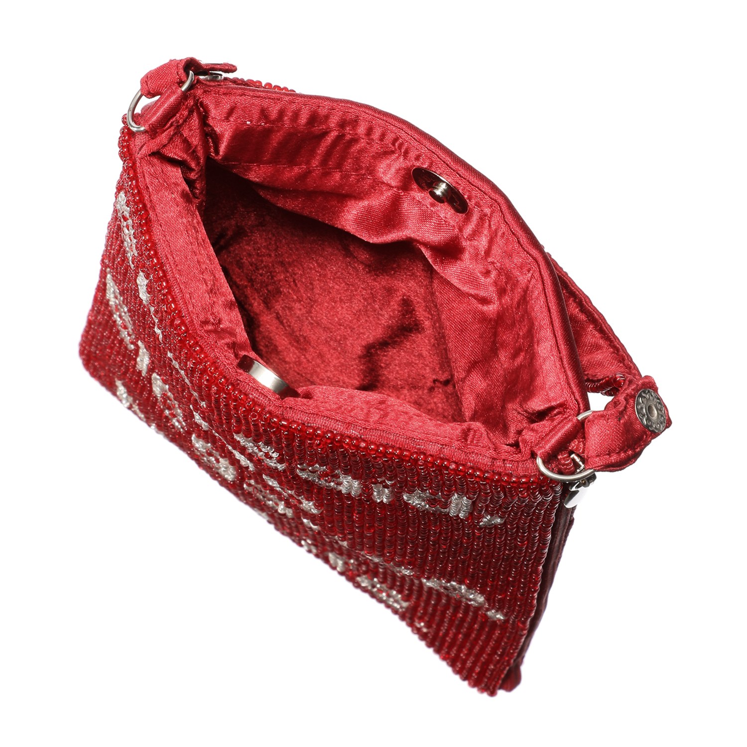 マダムヒロコ ビーズ刺しゅう ポケットみたいに使える ポーチ “ノーエレガンス、ノーライフ”