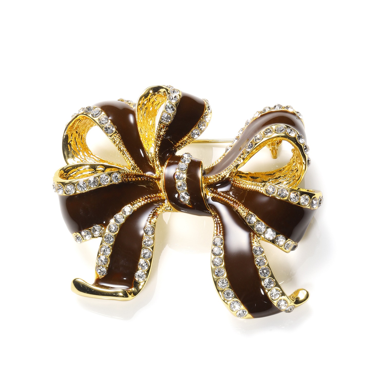 マダムヒロコ ビジュウ リボンモティーフ ブローチ “リュバン・ショコラ”