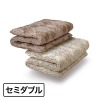 ＜セミダブル＞
西川
３つの硬さで腰がラク！
軽量！トリプルタッチ
防ダニ生地の体圧分散敷きふとん
