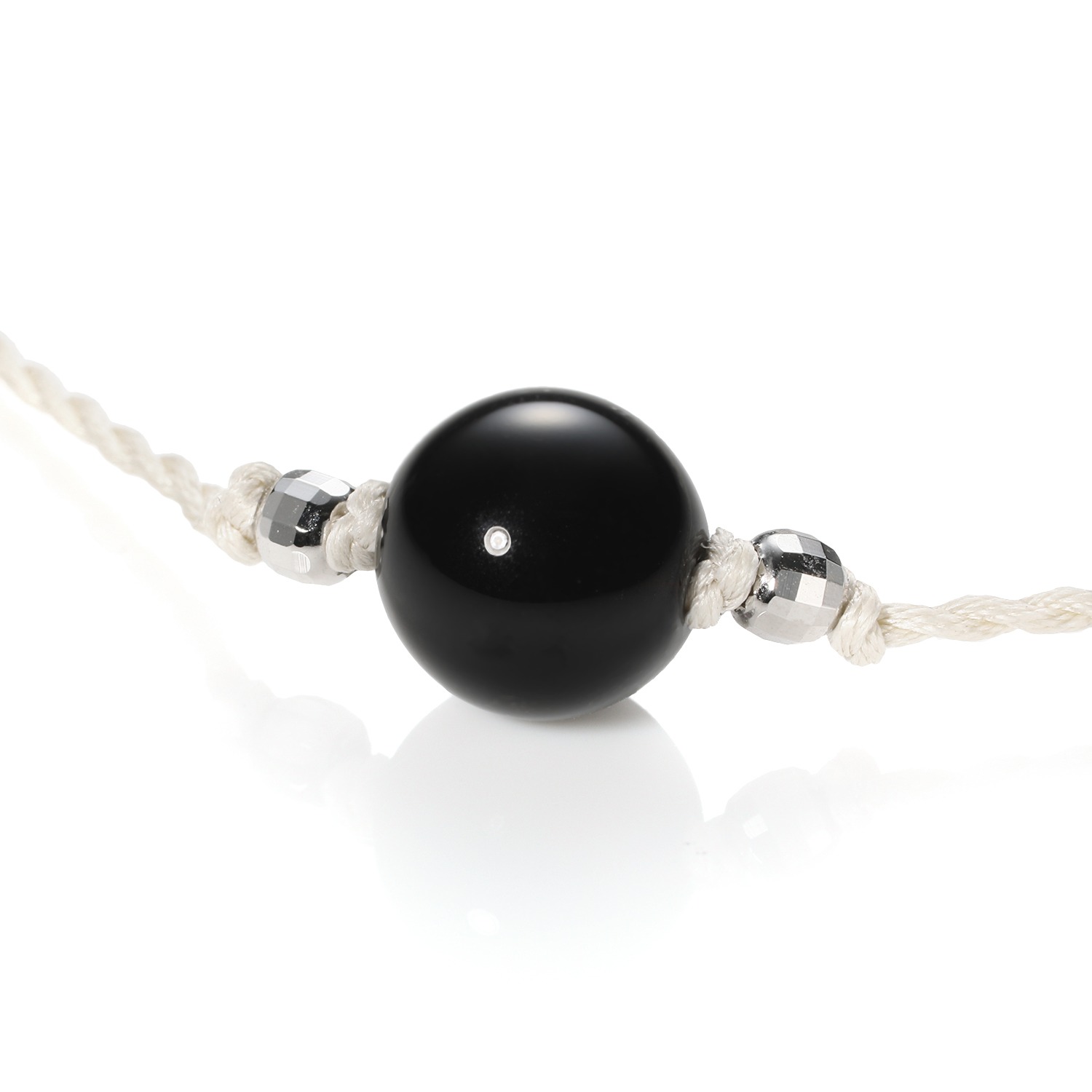 幸石堂 幸運と縁結び 最大級パワーの魔除け 黒水晶コードブレスレット