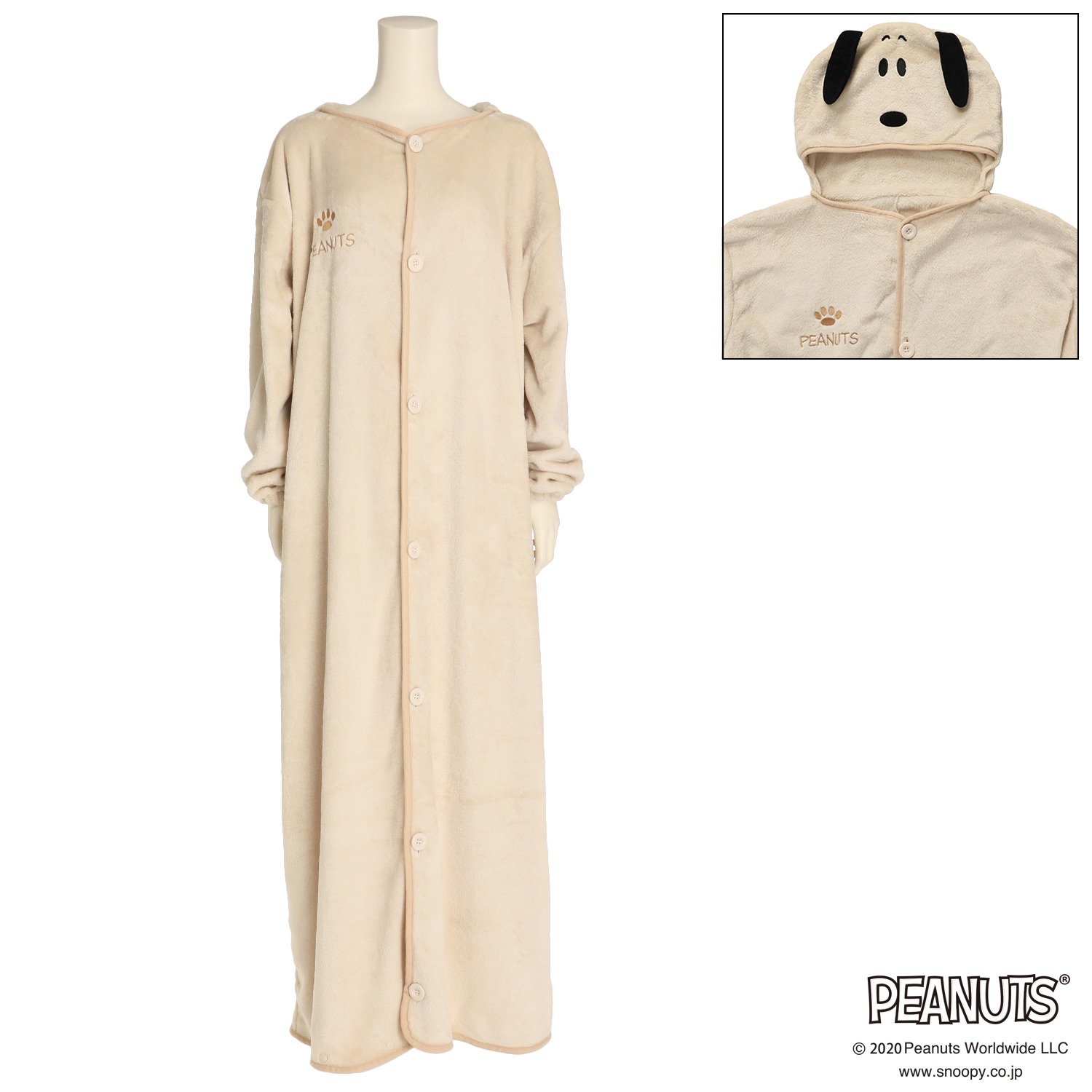 西川 スヌーピーになりきれる！ マイクロファイバー 着ぐるみブランケット