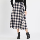 ＪＳ　ジュンコシマダ ブロックチェック柄 イレギュラーヘム スカート