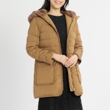 ４９ＡＶ．ジュンコシマダ エコファーアクセント フード付ダウンコート