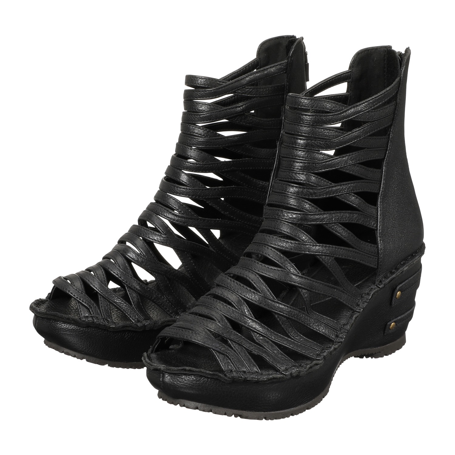 ヒナ　デイグリーン 牛革 グラディエーターブーティ