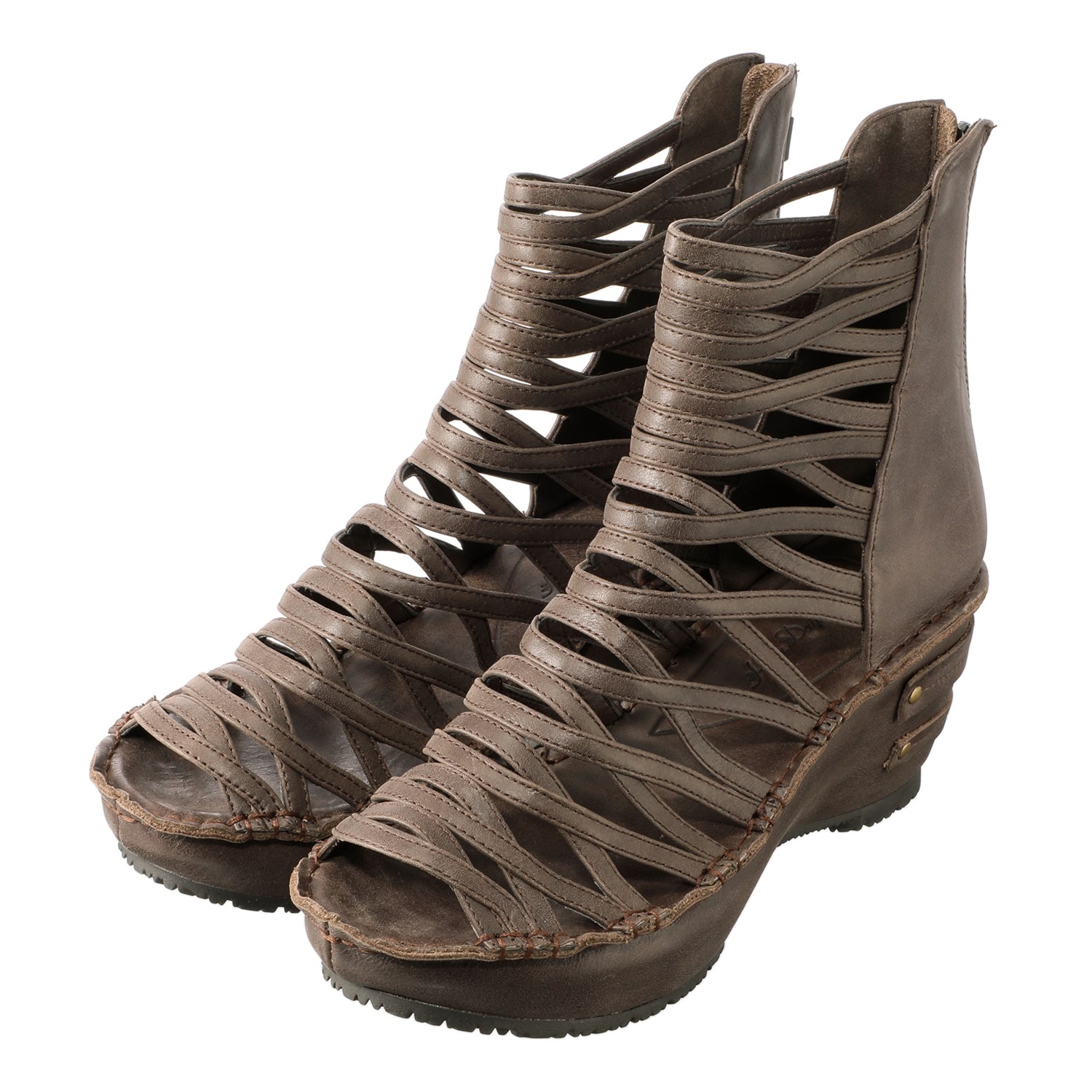 ヒナ　デイグリーン 牛革 グラディエーターブーティ