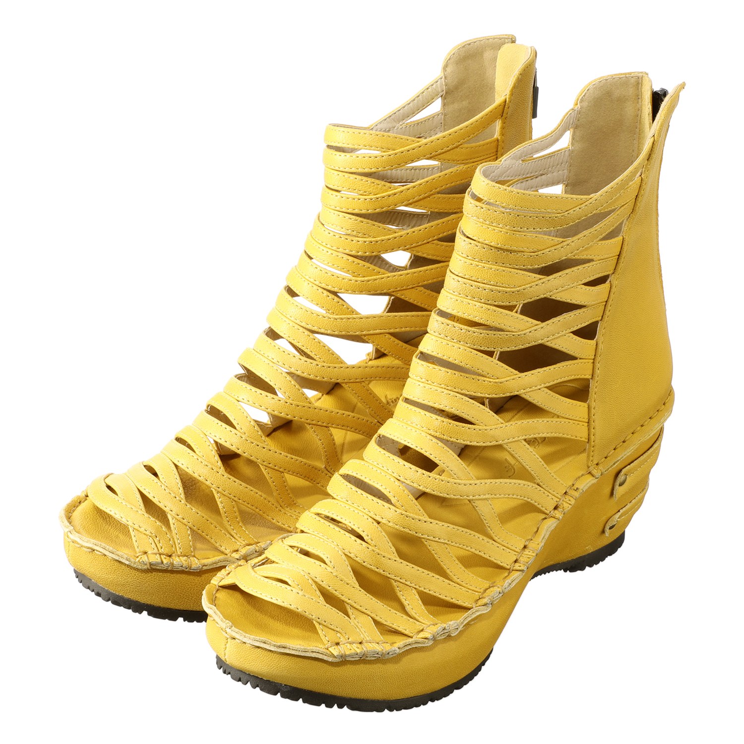 ヒナ　デイグリーン 牛革 グラディエーターブーティ