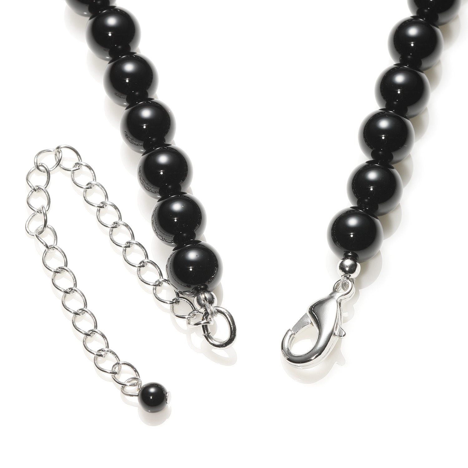 エンプレスジュエリー ブラックカルセドニー ミステリーチェーン ネックレス