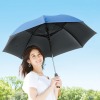 遮光１級 扇風機日傘 “パラファン” ＜ラージネイビー＞ 