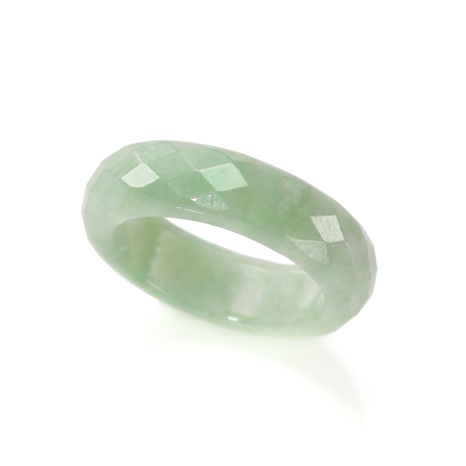 マスターストーン ジェイダイト ファセットカット くりぬきリング