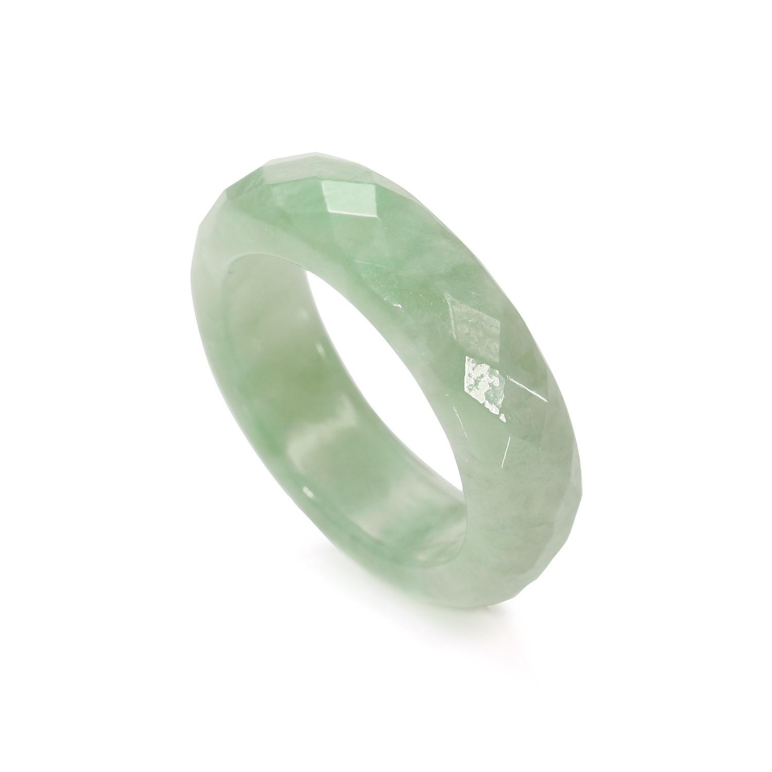 マスターストーン ジェイダイト ファセットカット くりぬきリング