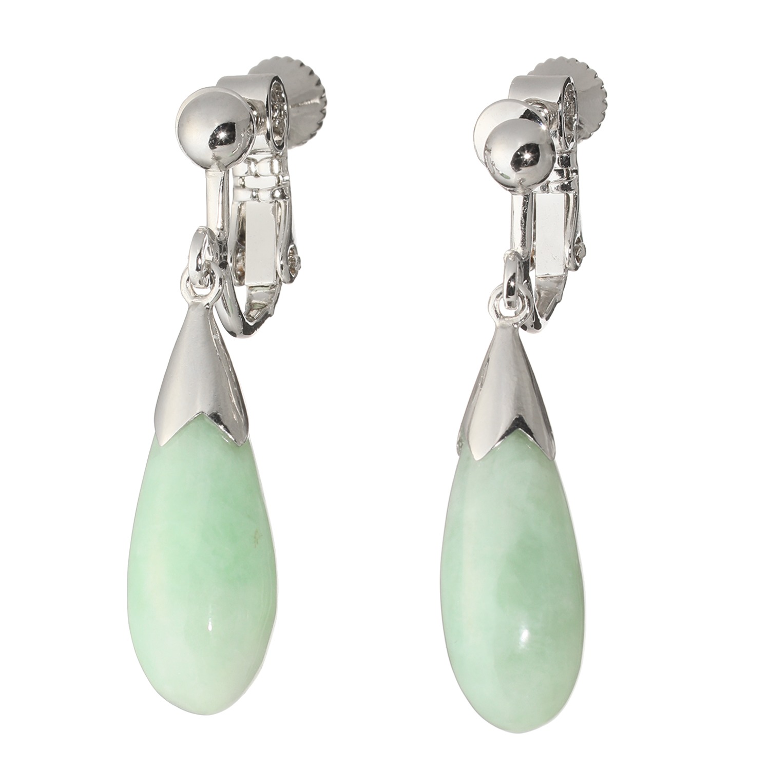 マスターストーン ジェイダイト 茄子モティーフ スウィング イヤリング／ピアス