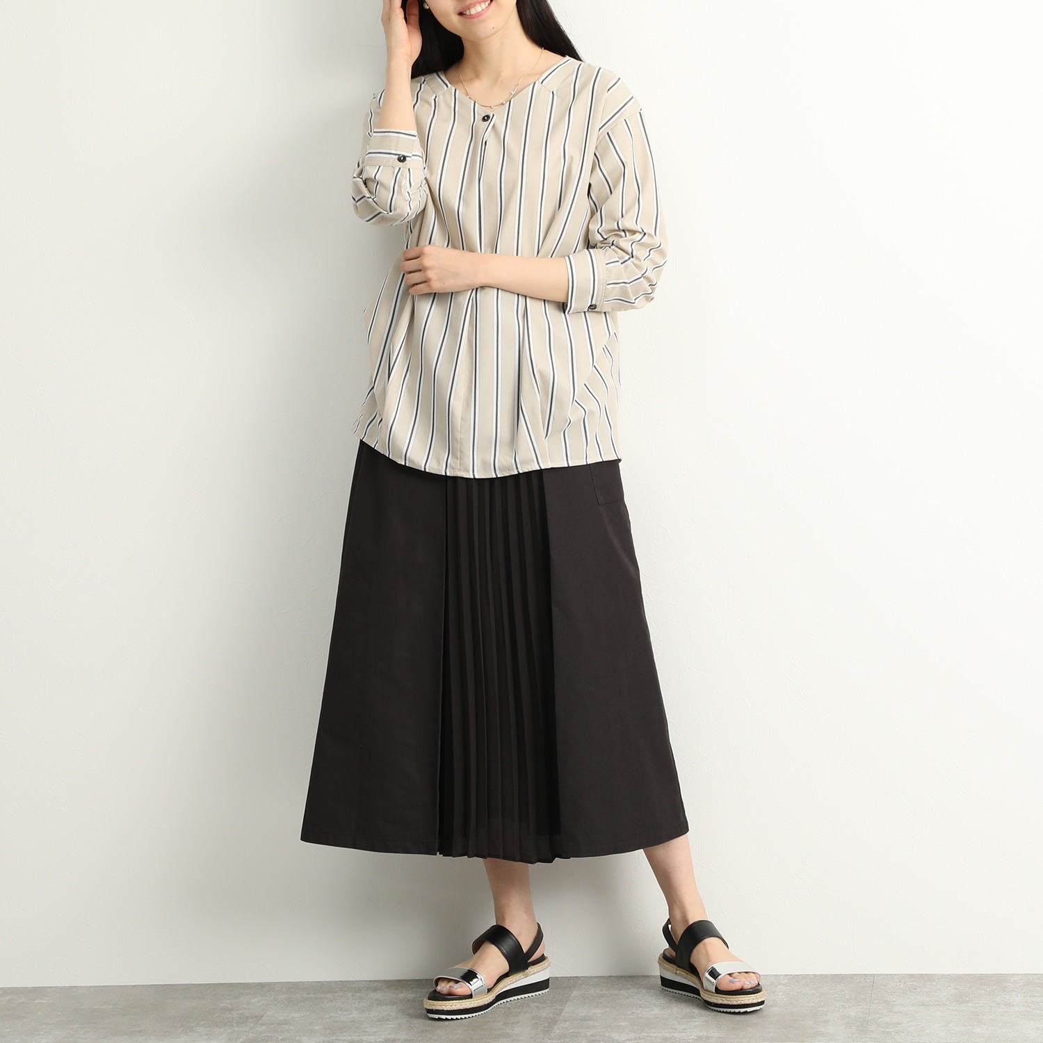【予約商品】チャイニーズスタイルラッフルスリムスカート