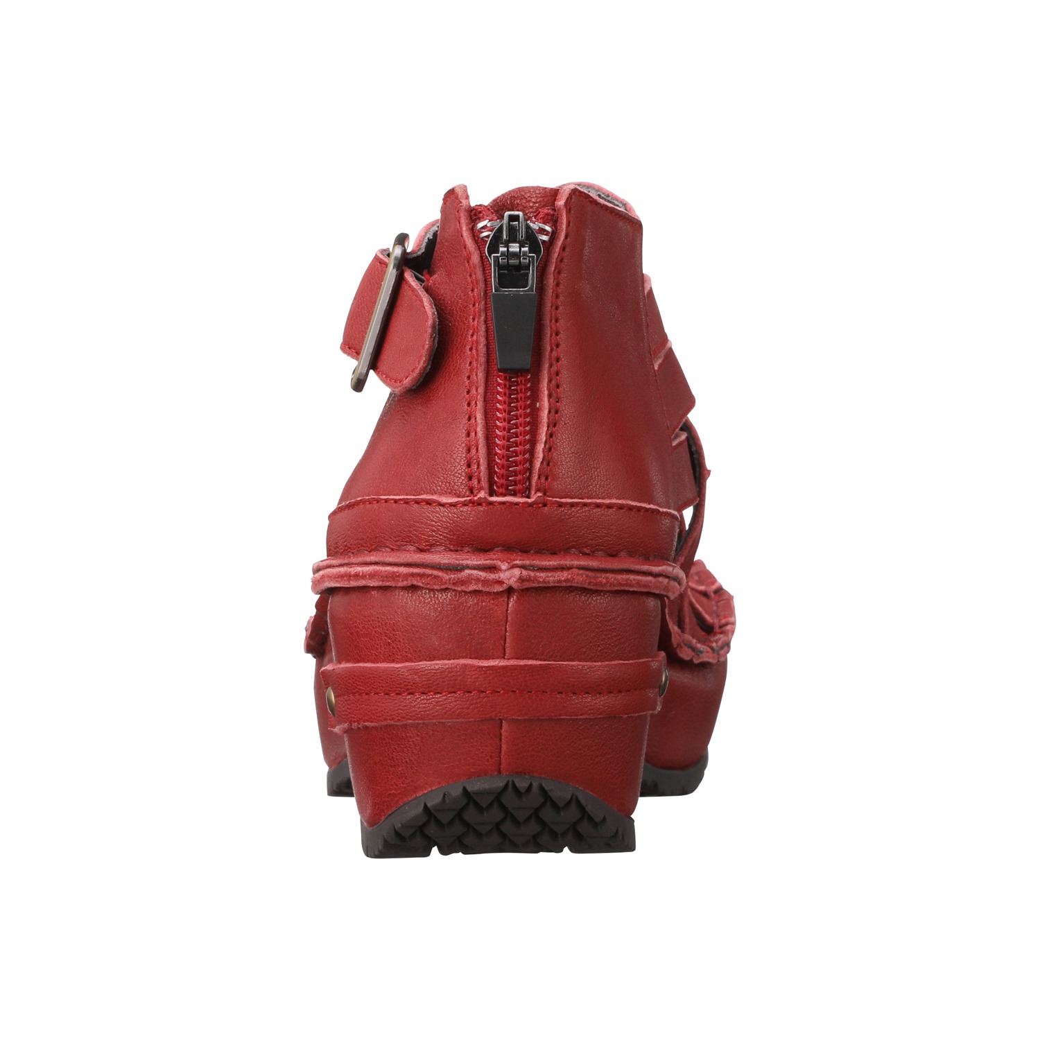 ヒナ　デイグリーン クロスデザイン レザーサンダル